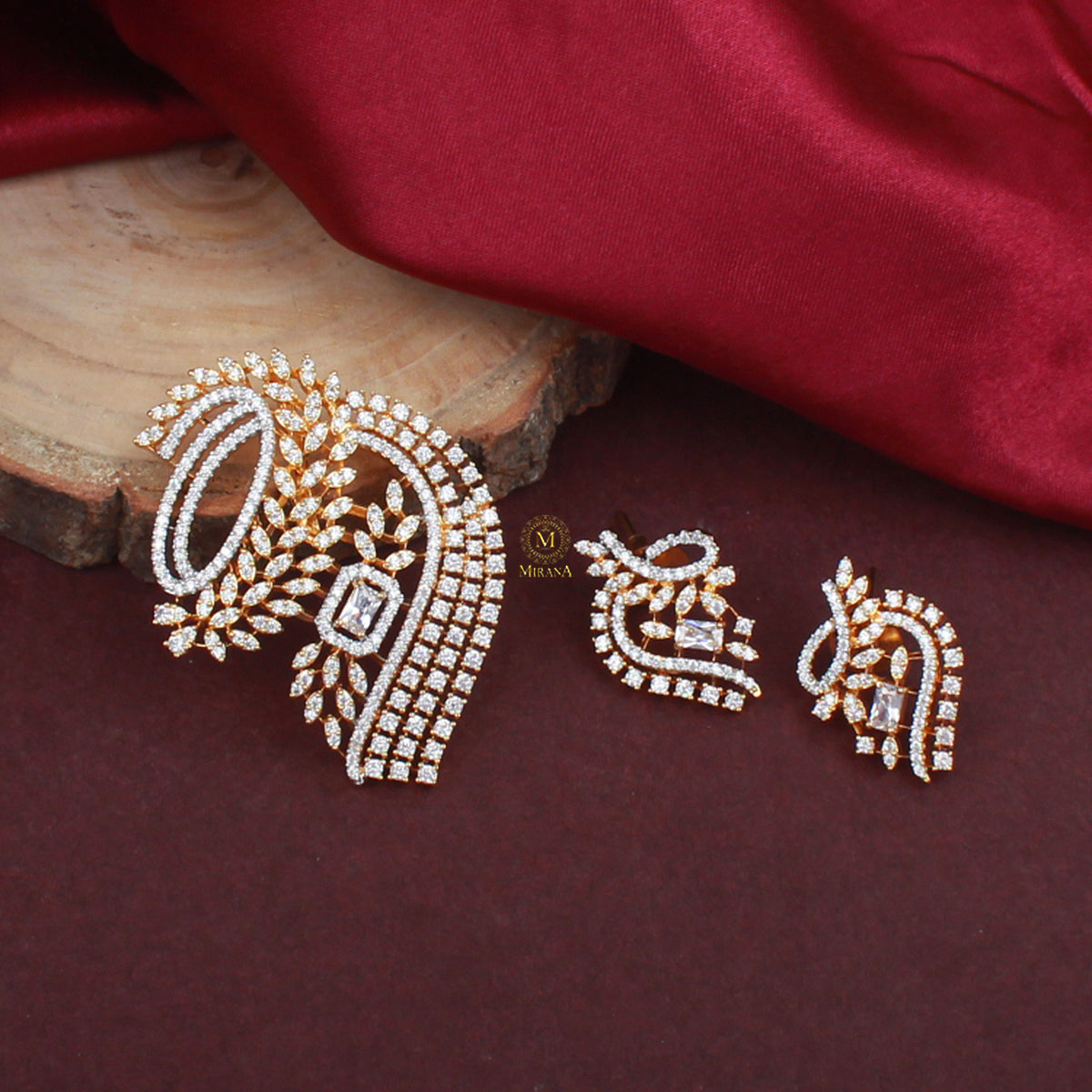Lara CZ Designer Pendant Set