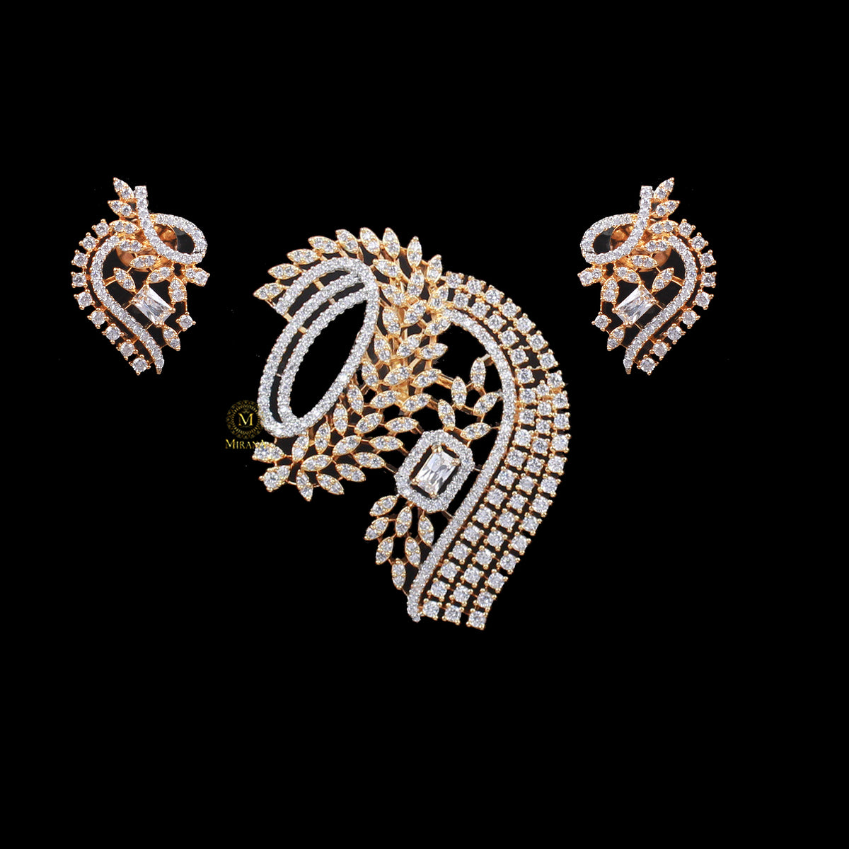 Lara CZ Designer Pendant Set