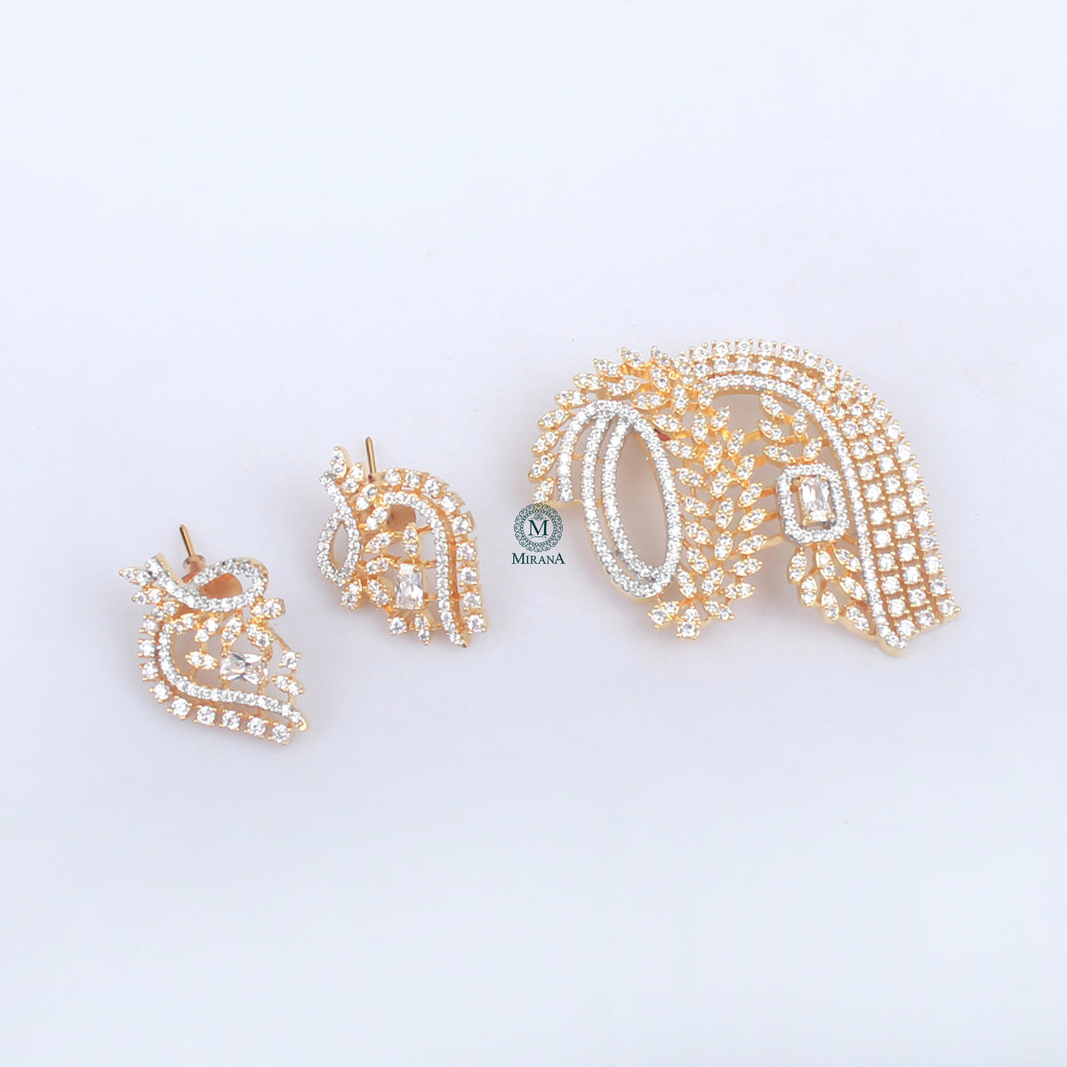 Lara CZ Designer Pendant Set