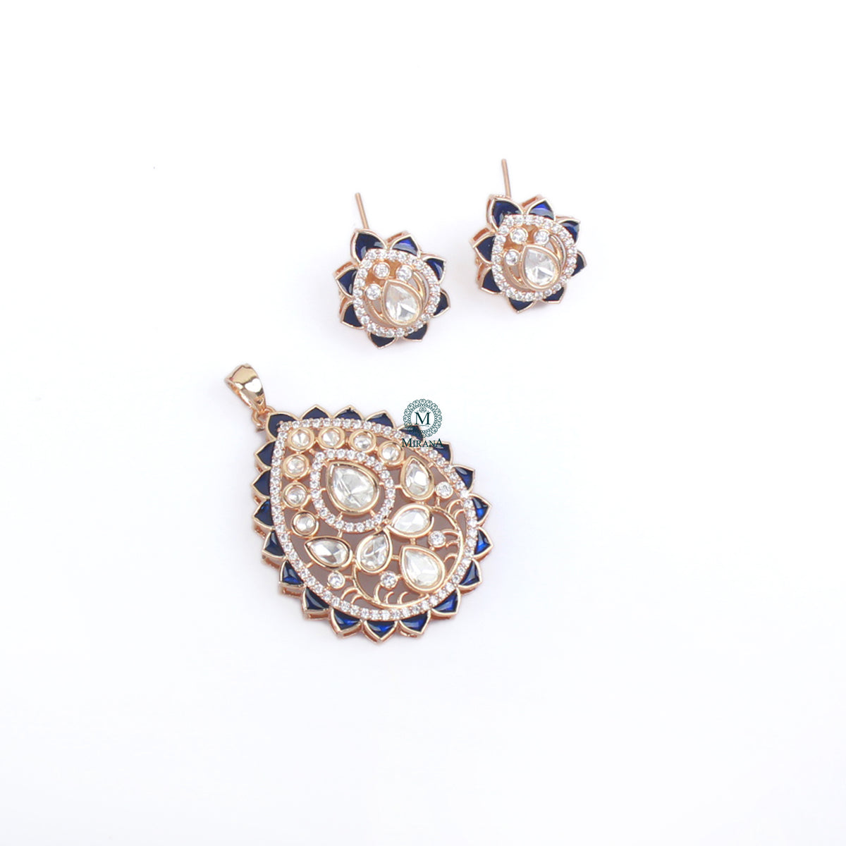 Aarvi Polki Designer Pendant Set