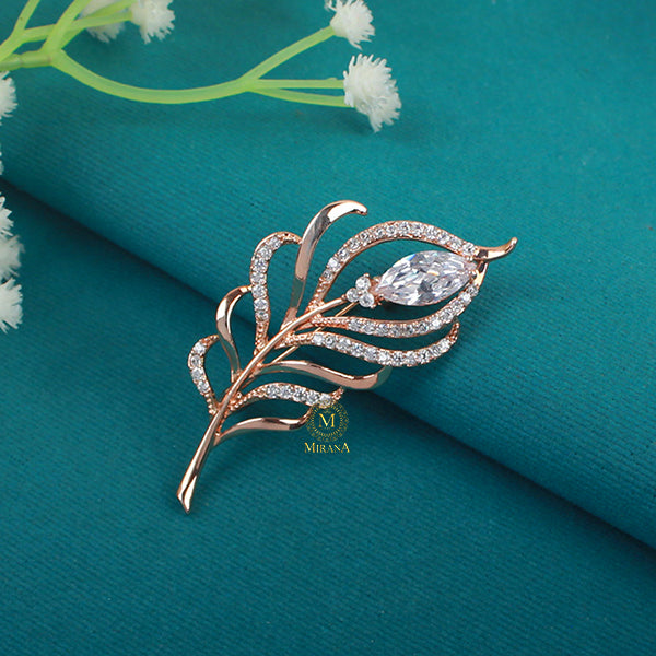 Michael Pearl CZ Designer Brooch
