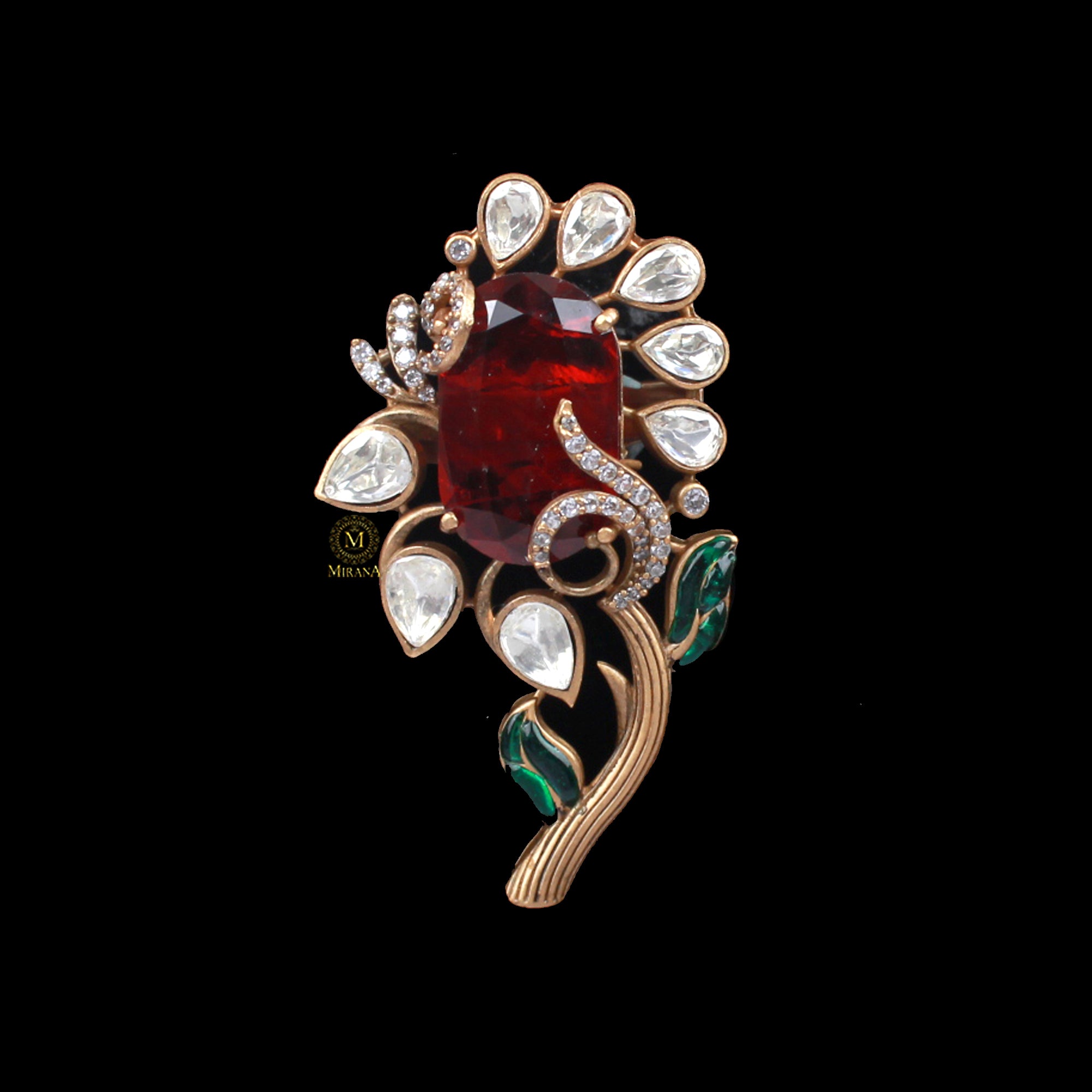 Vansh Moissanite Designer Brooch