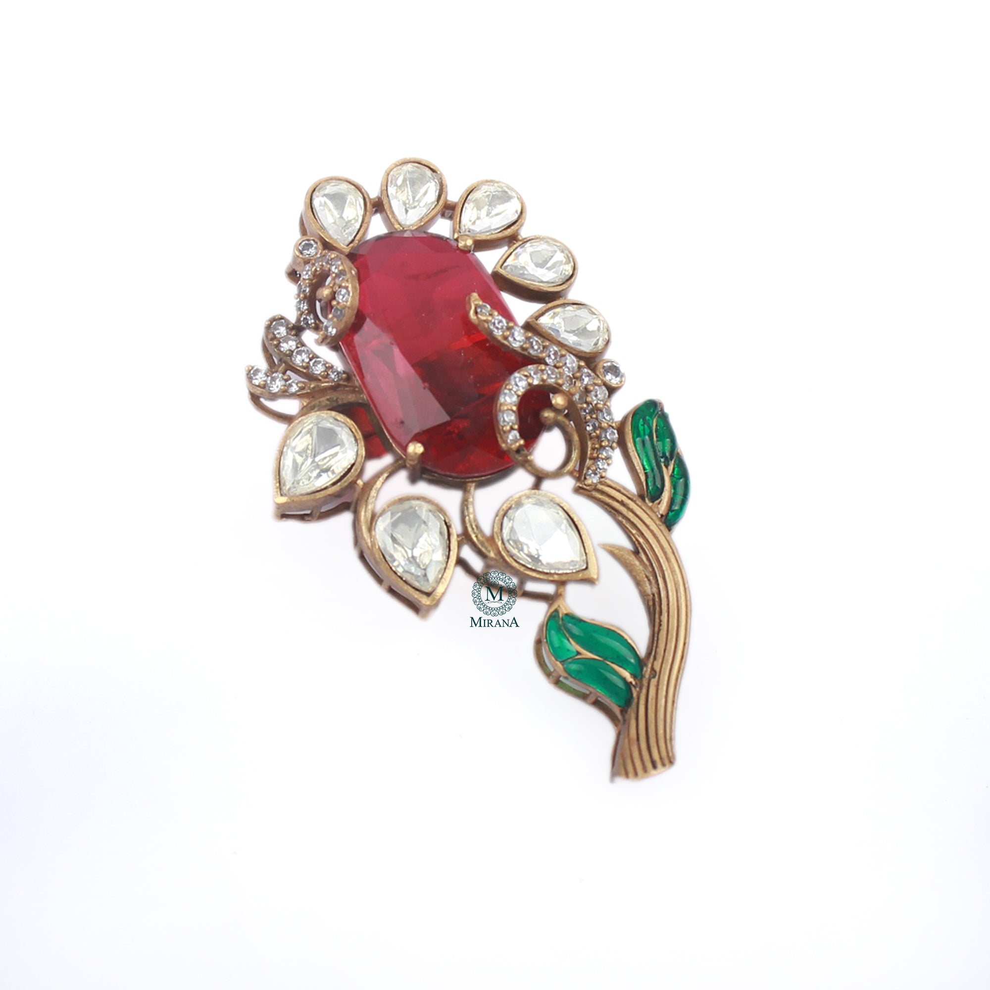 Vansh Moissanite Designer Brooch