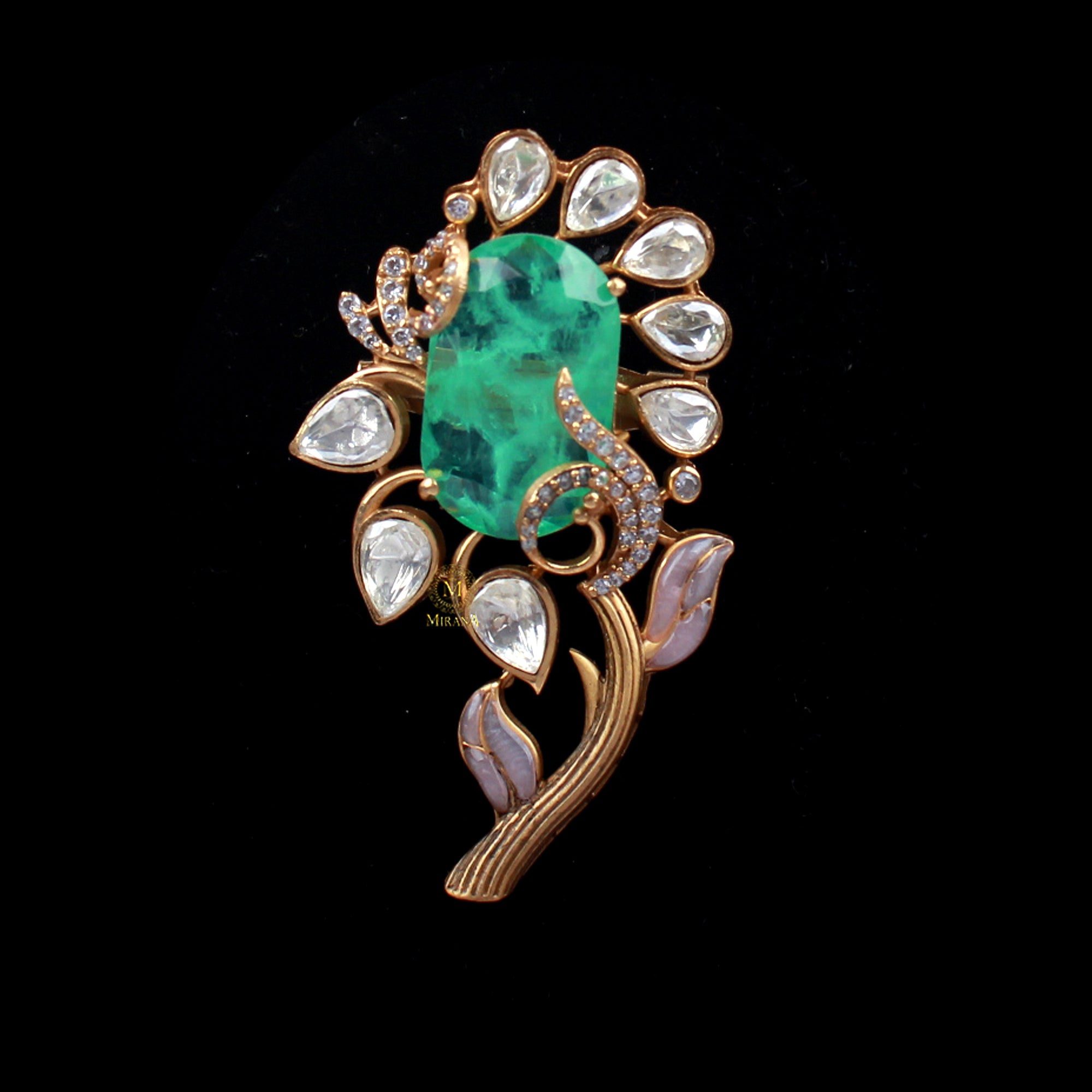 Vansh Moissanite Designer Brooch