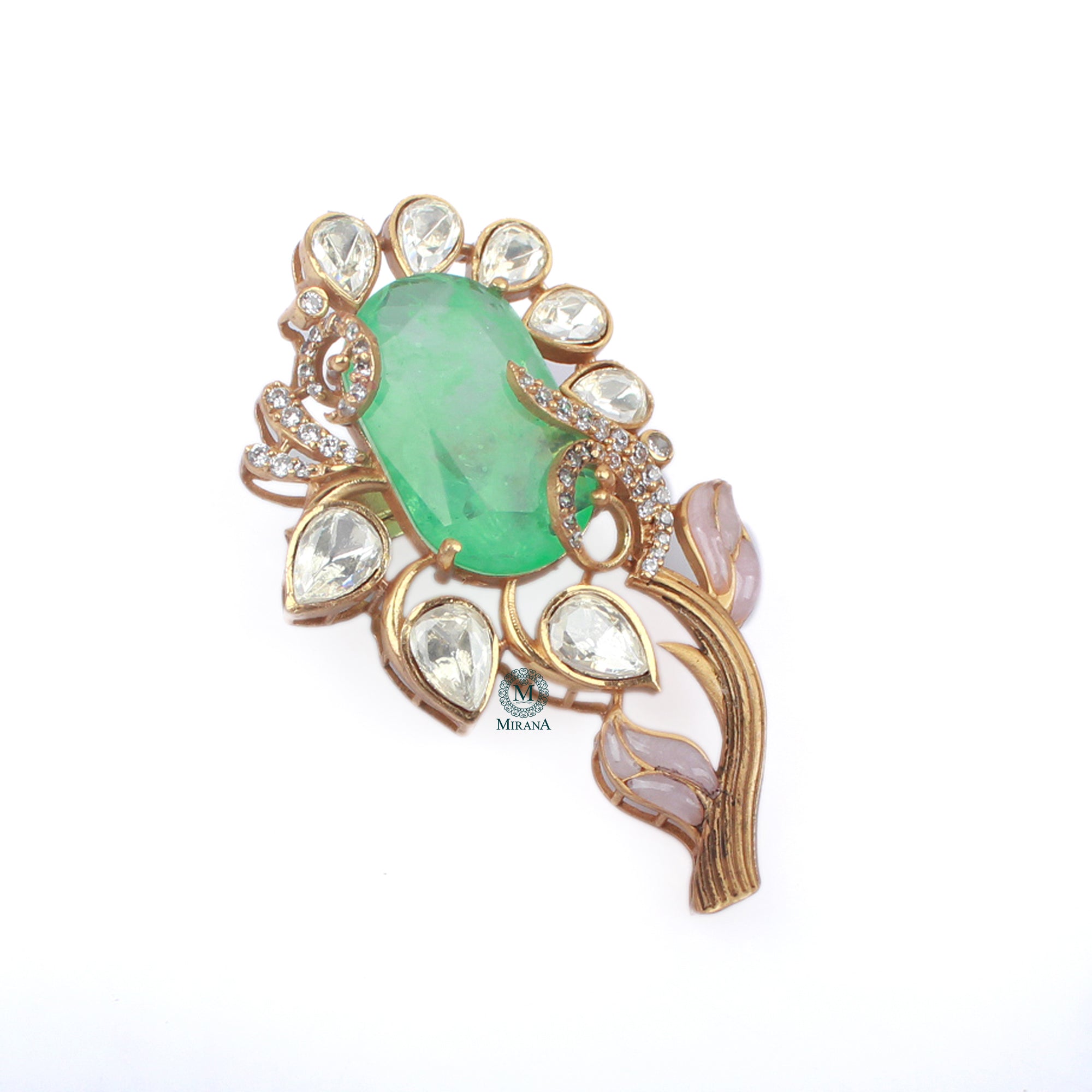 Vansh Moissanite Designer Brooch