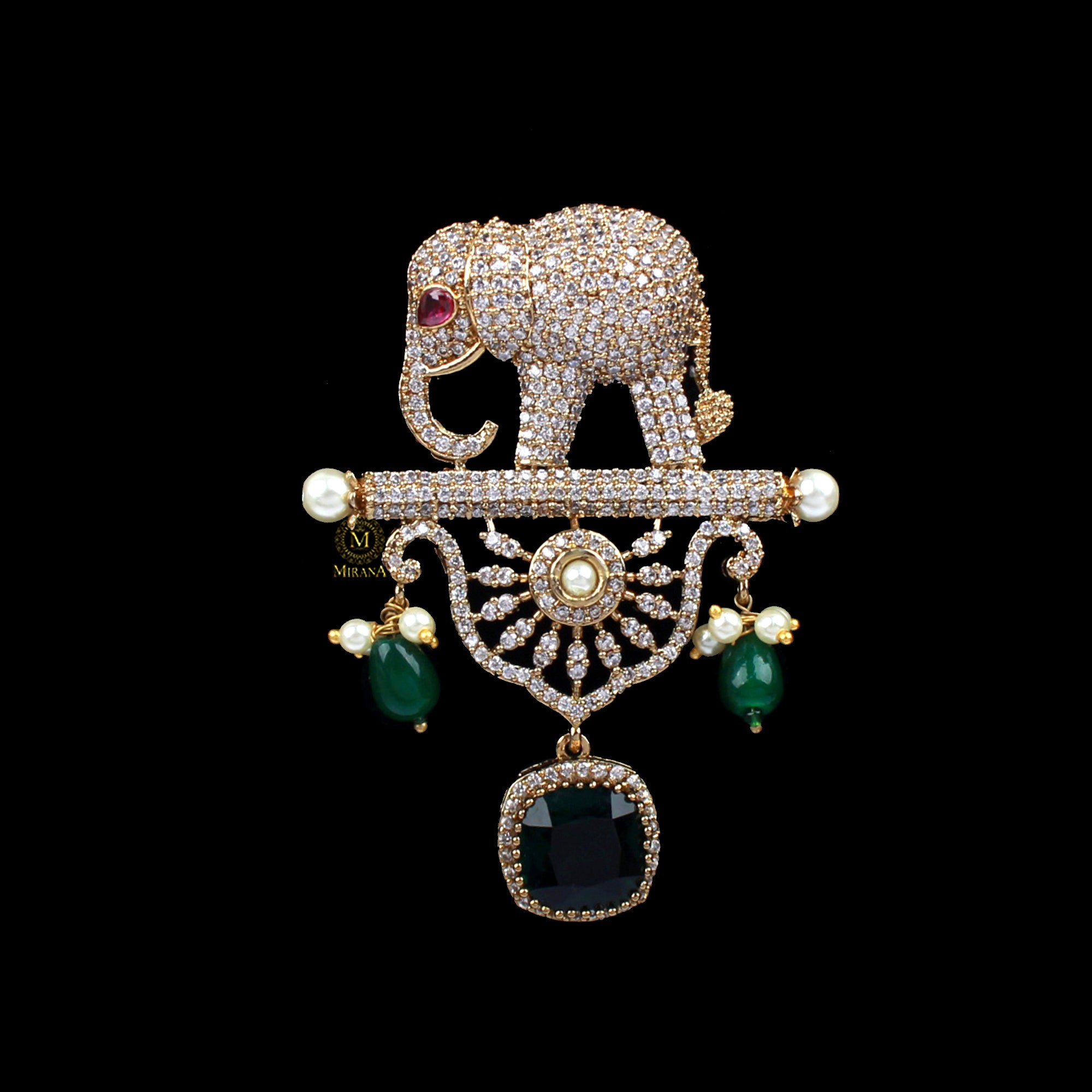 Vedant Pearl Designer Brooch