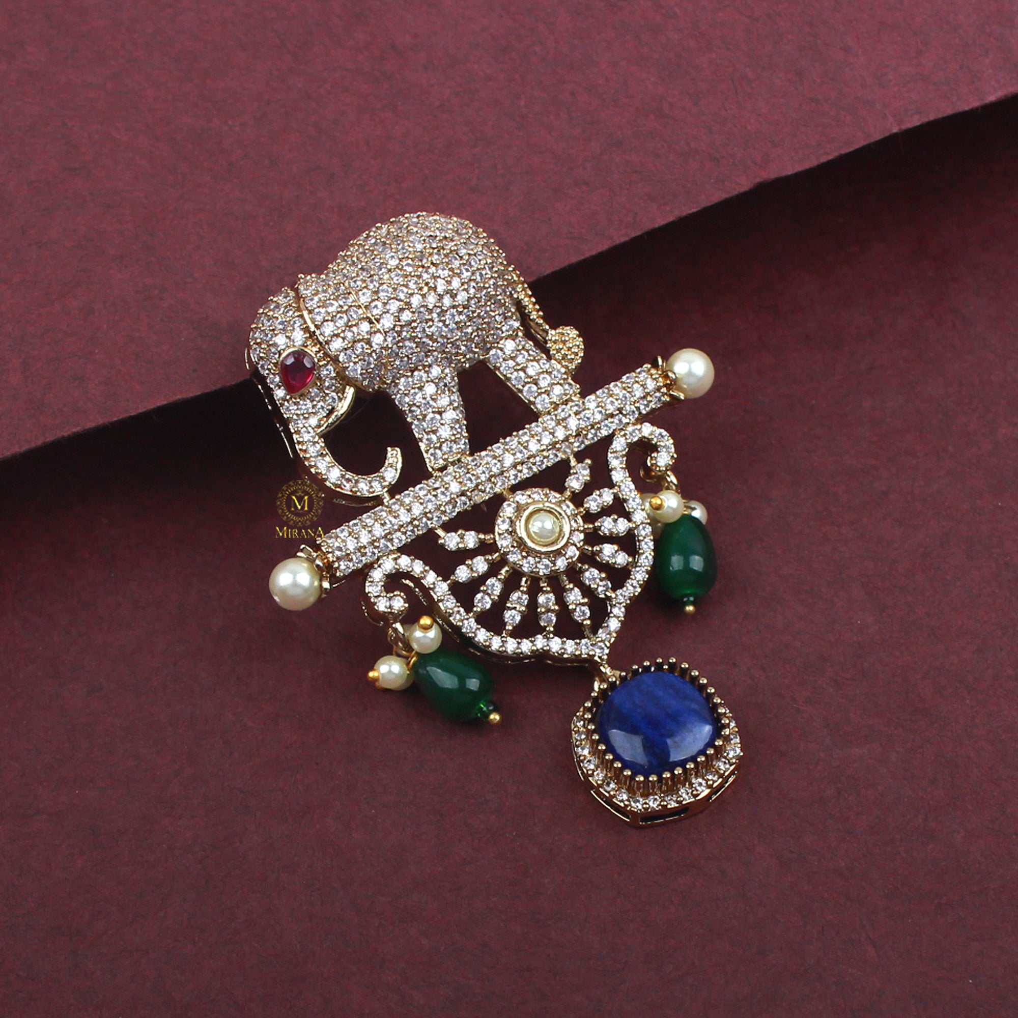 Vedant Pearl Designer Brooch