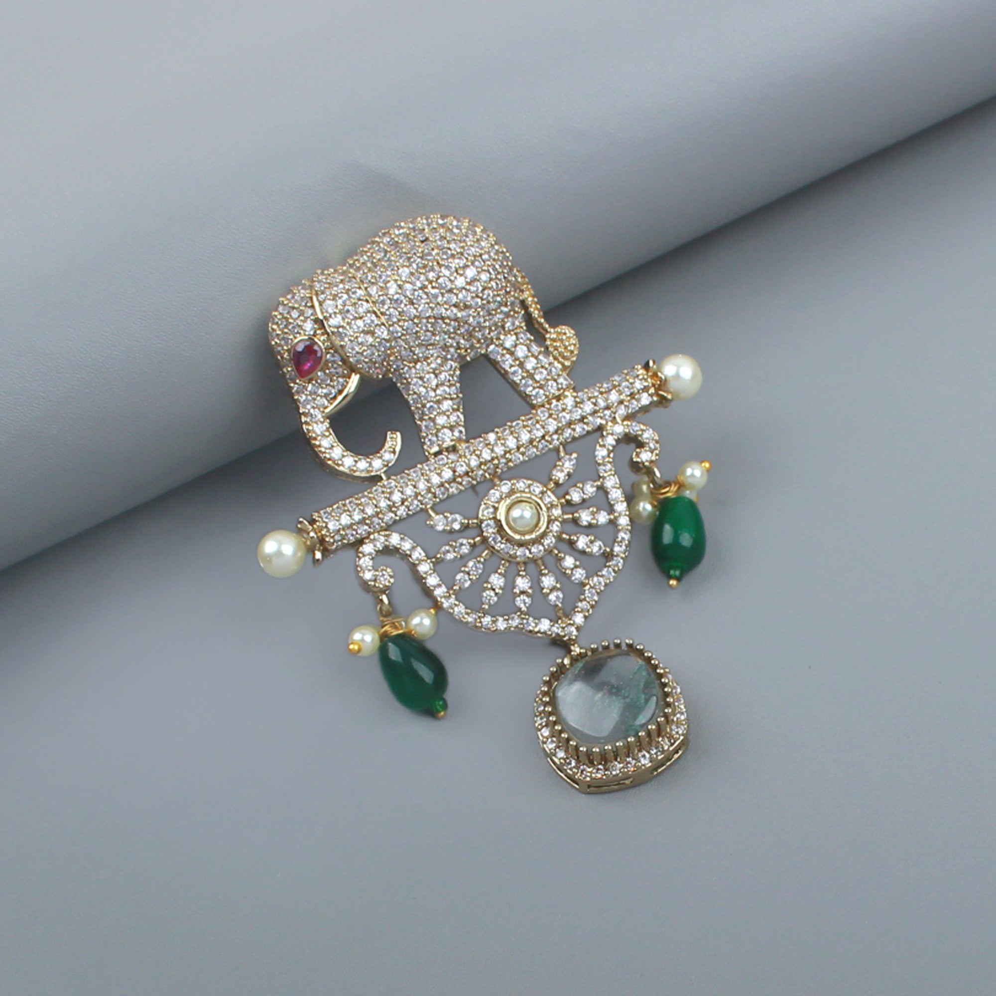 Vedant Pearl Designer Brooch