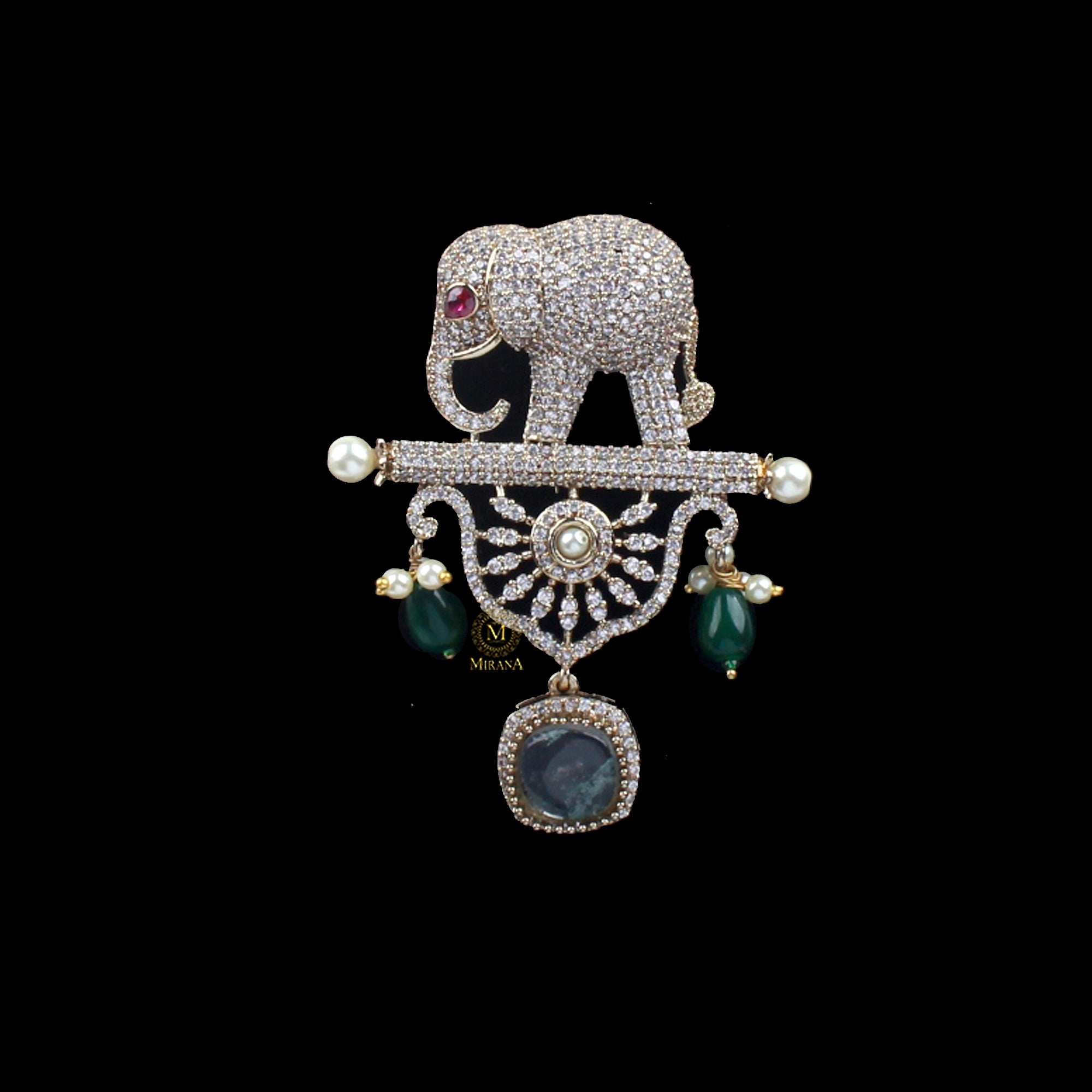 Vedant Pearl Designer Brooch