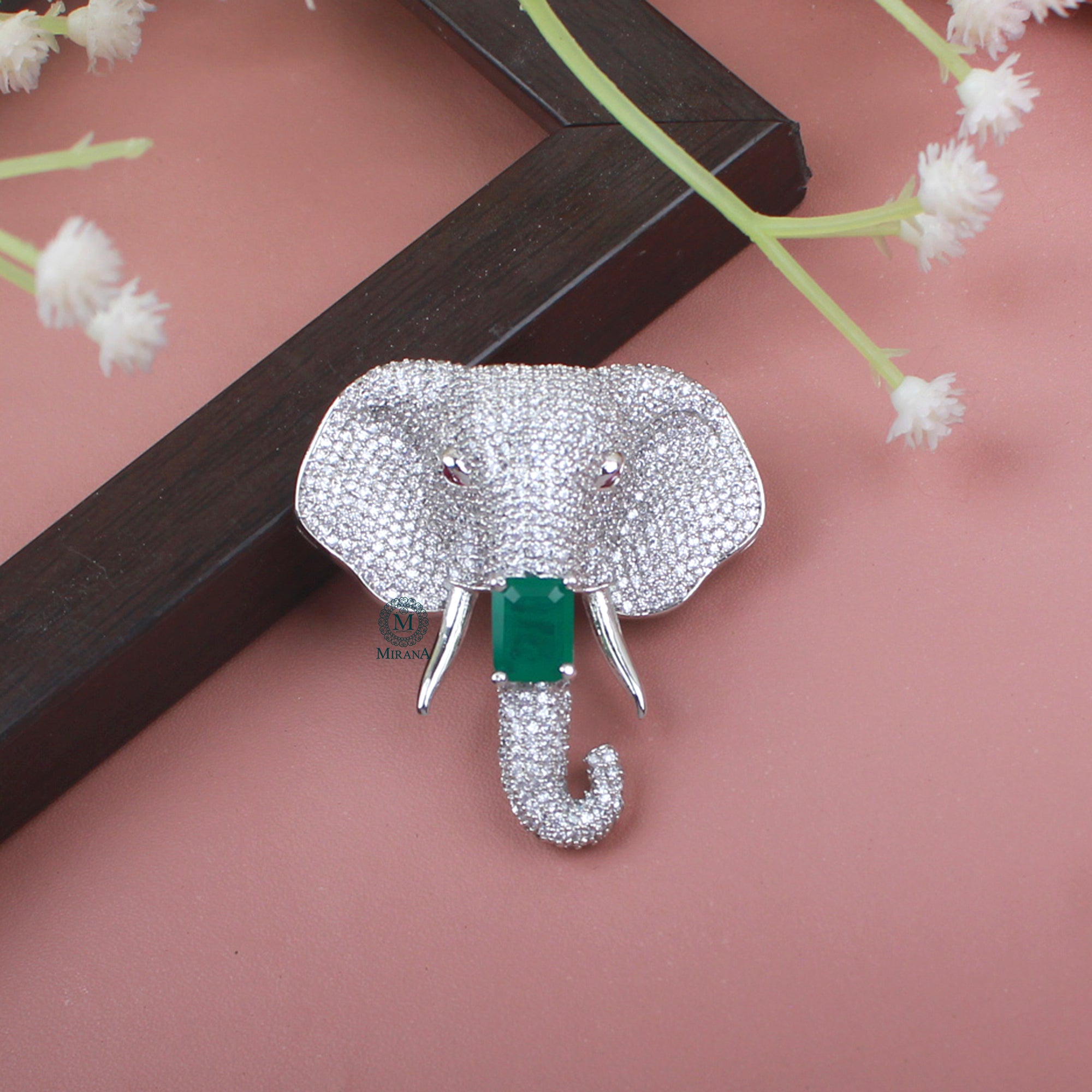 Riyan CZ Designer Brooch