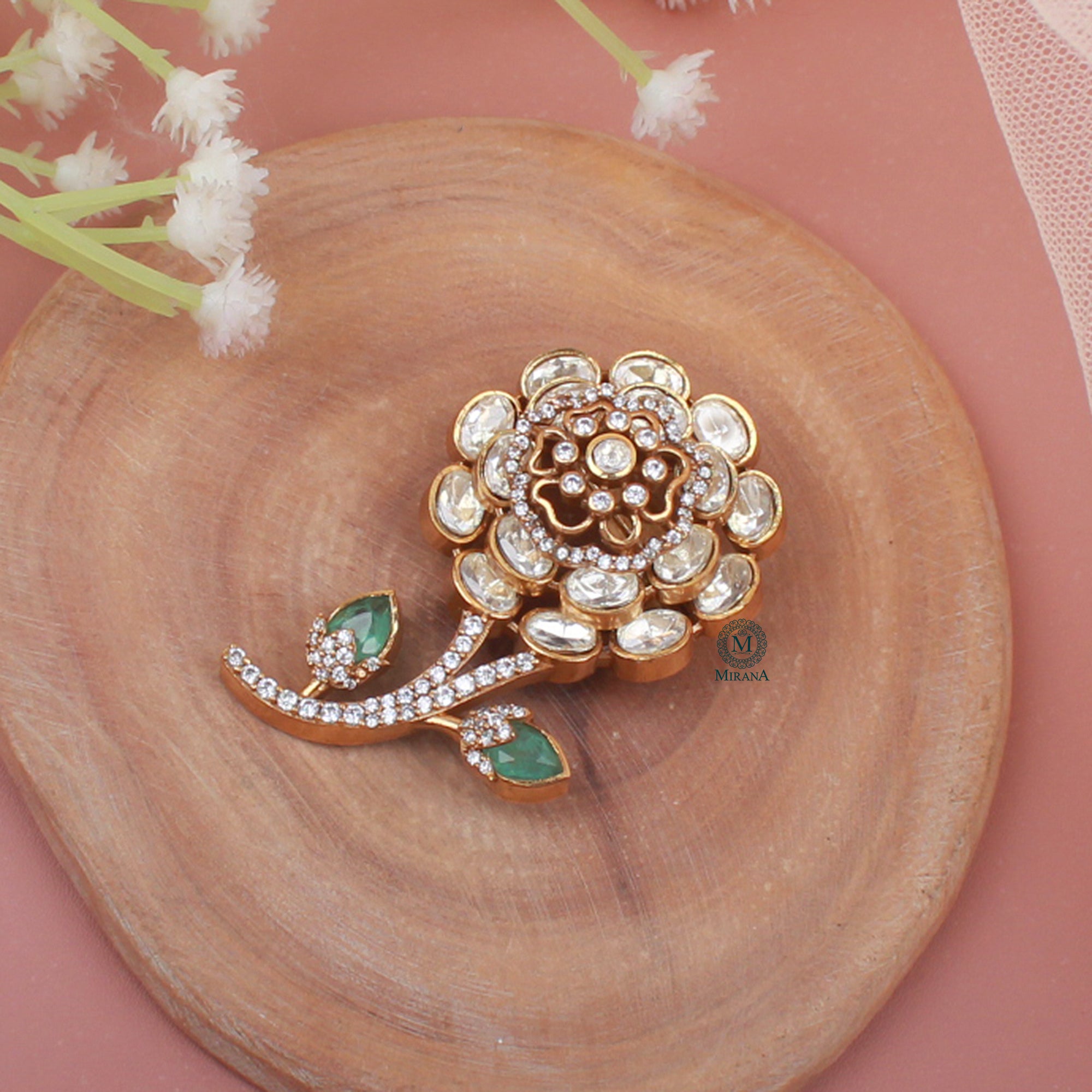 Darsha Moissanite Designer Brooch