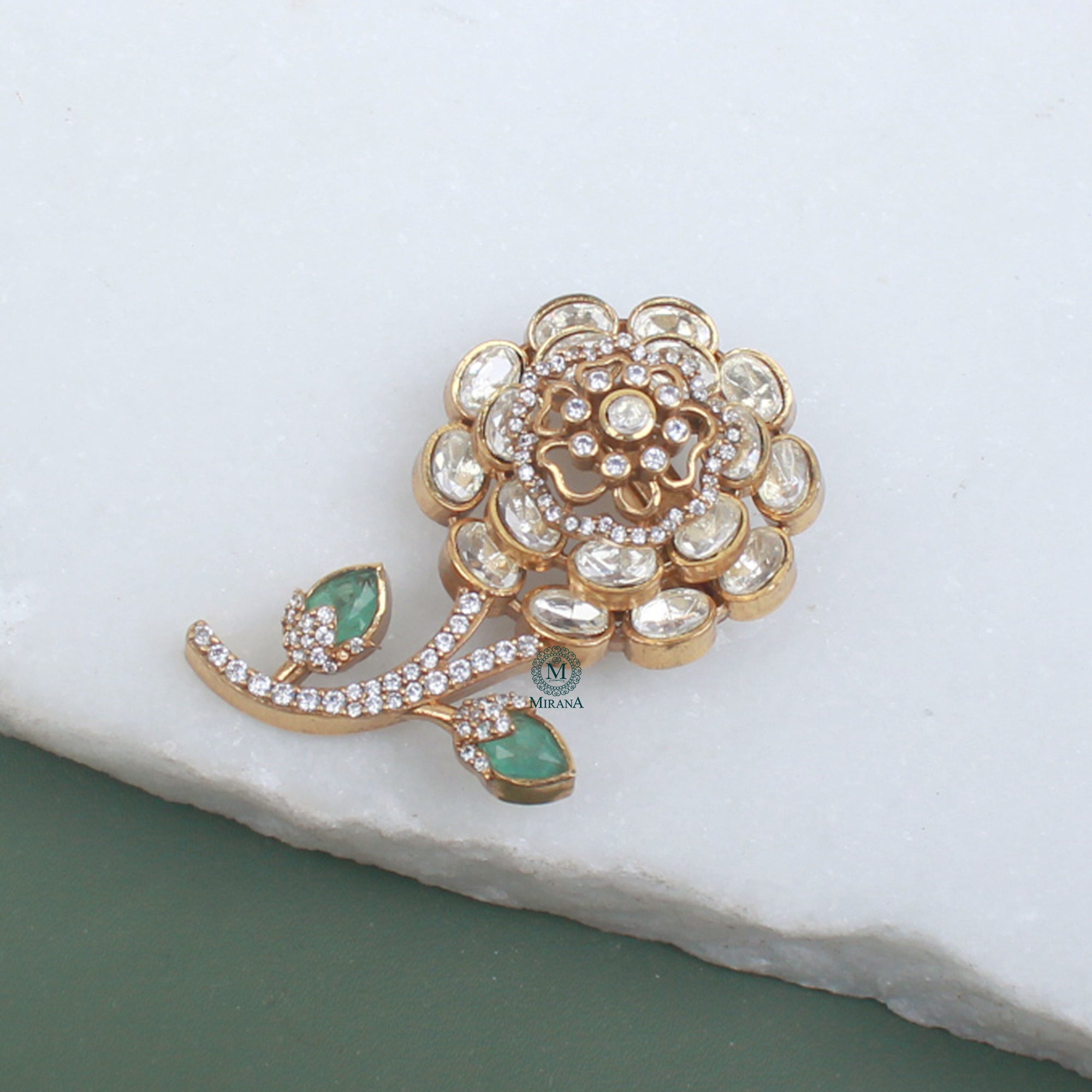 Darsha Moissanite Designer Brooch