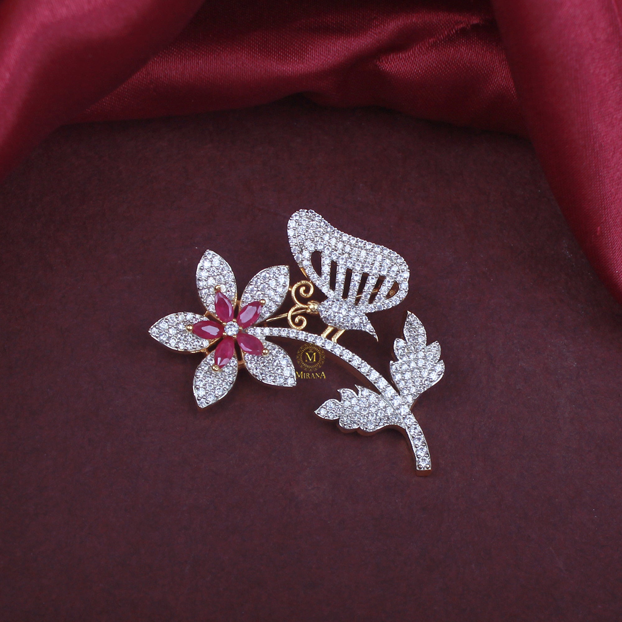 Maanav CZ Designer Brooch