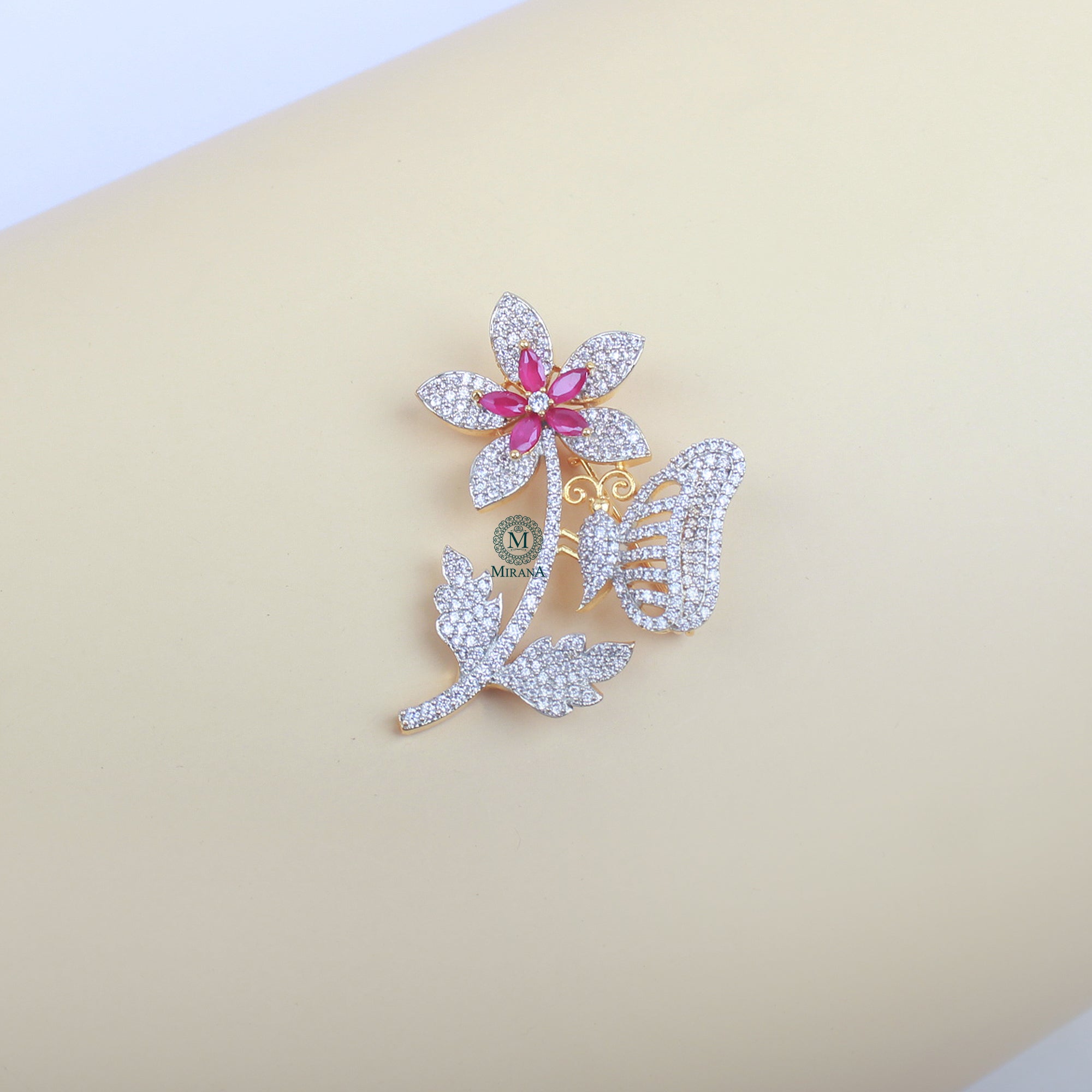 Maanav CZ Designer Brooch