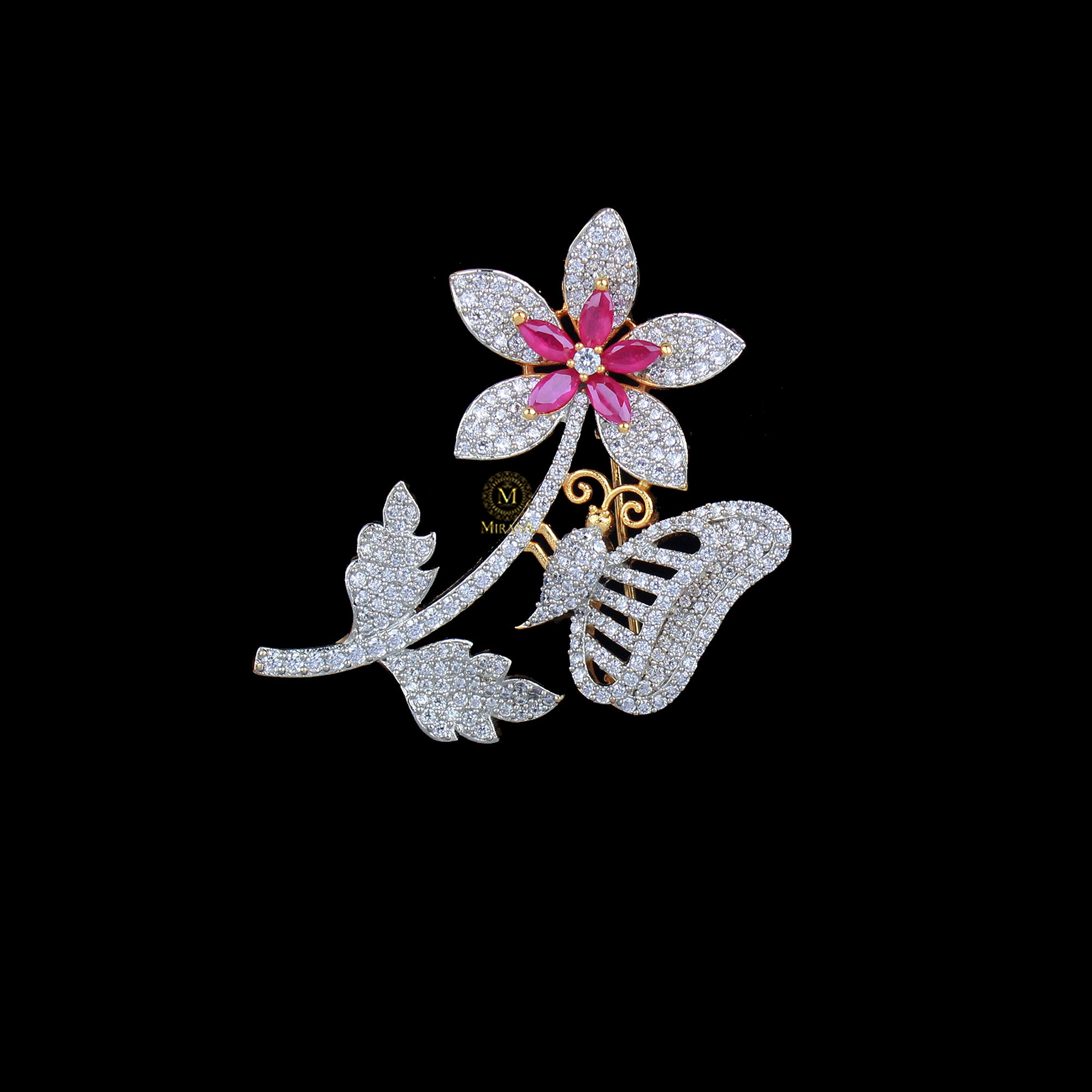 Maanav CZ Designer Brooch