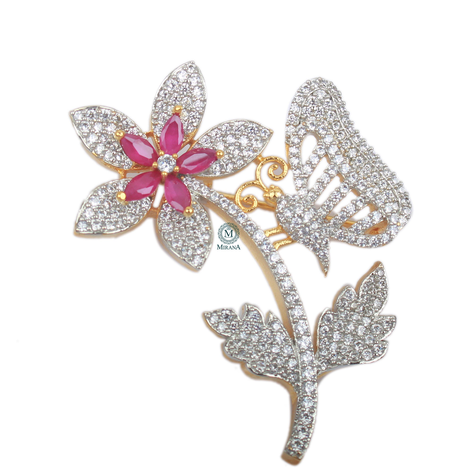 Maanav CZ Designer Brooch