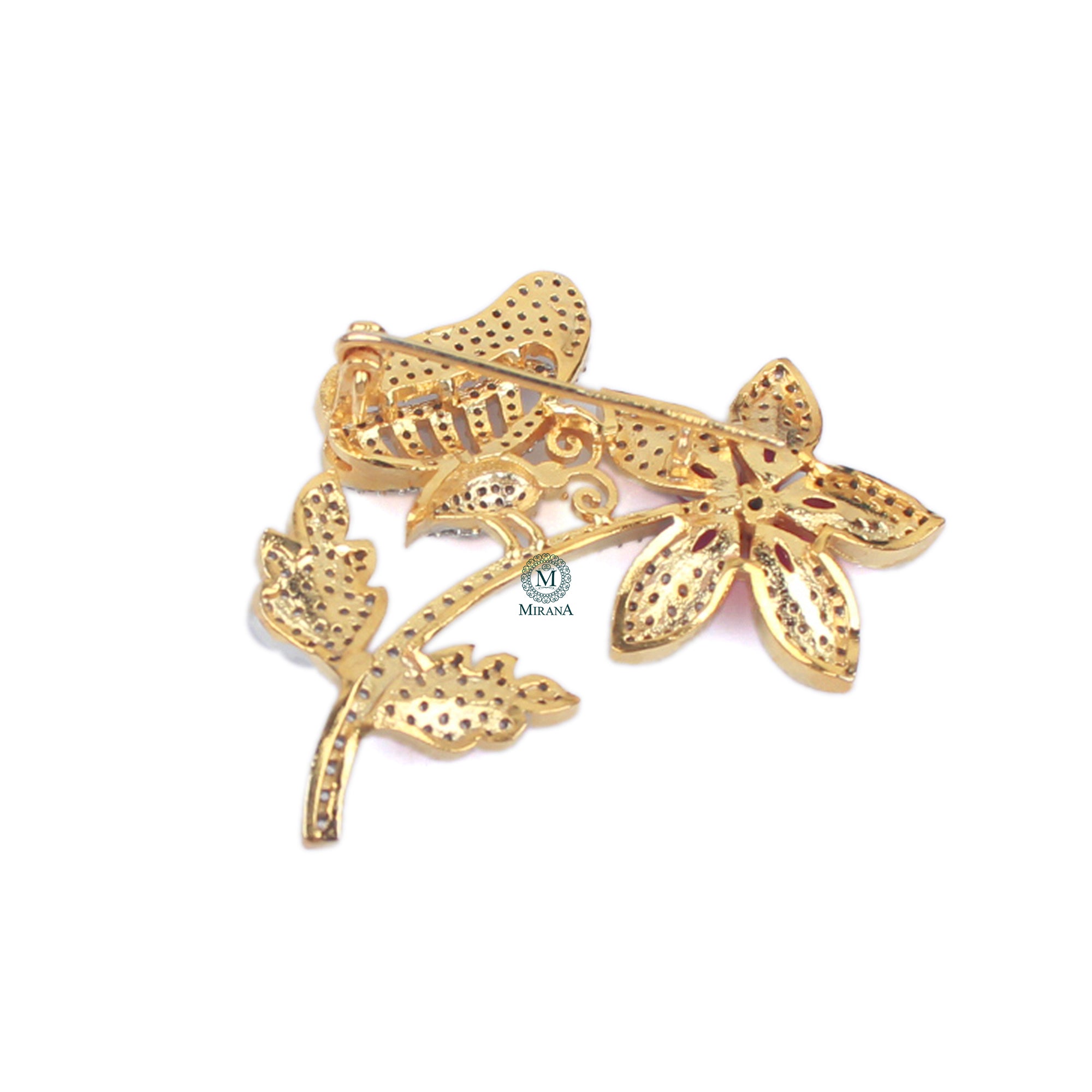 Maanav CZ Designer Brooch