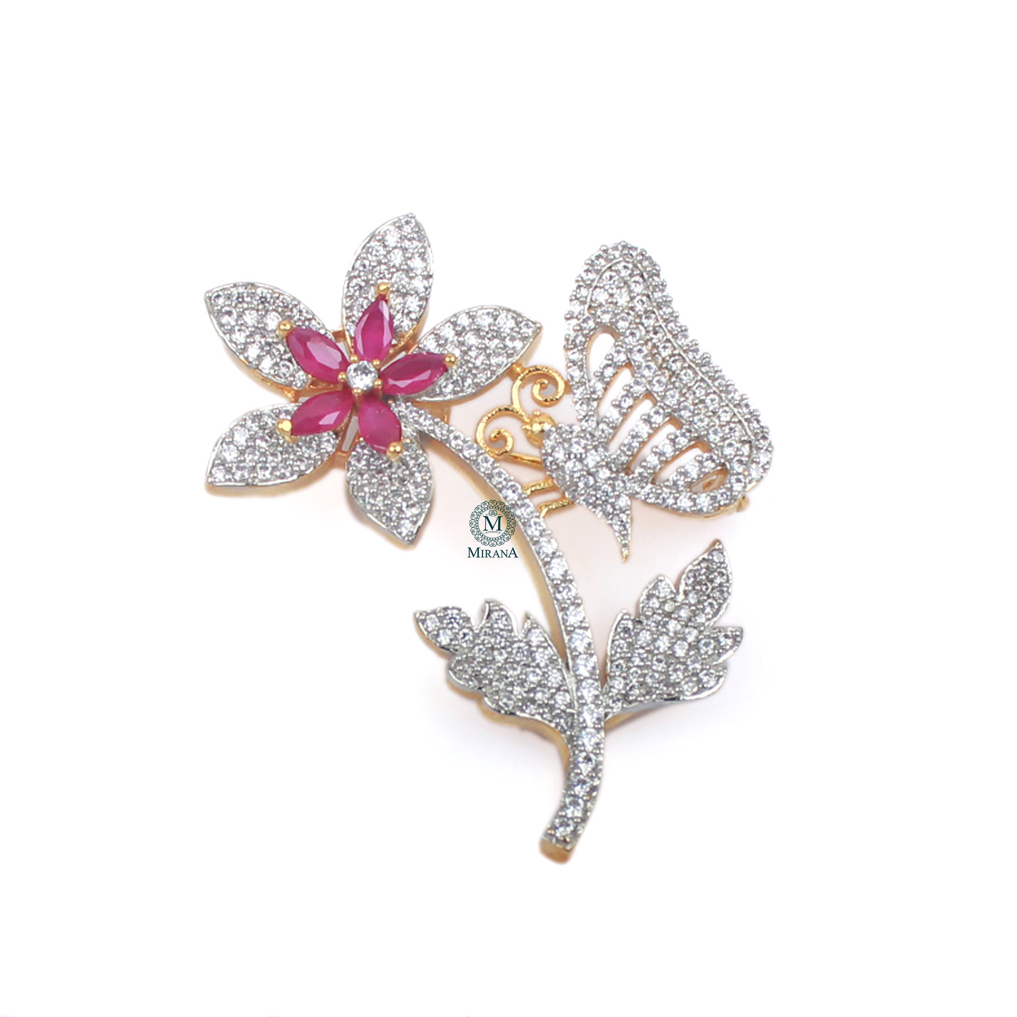 Maanav CZ Designer Brooch