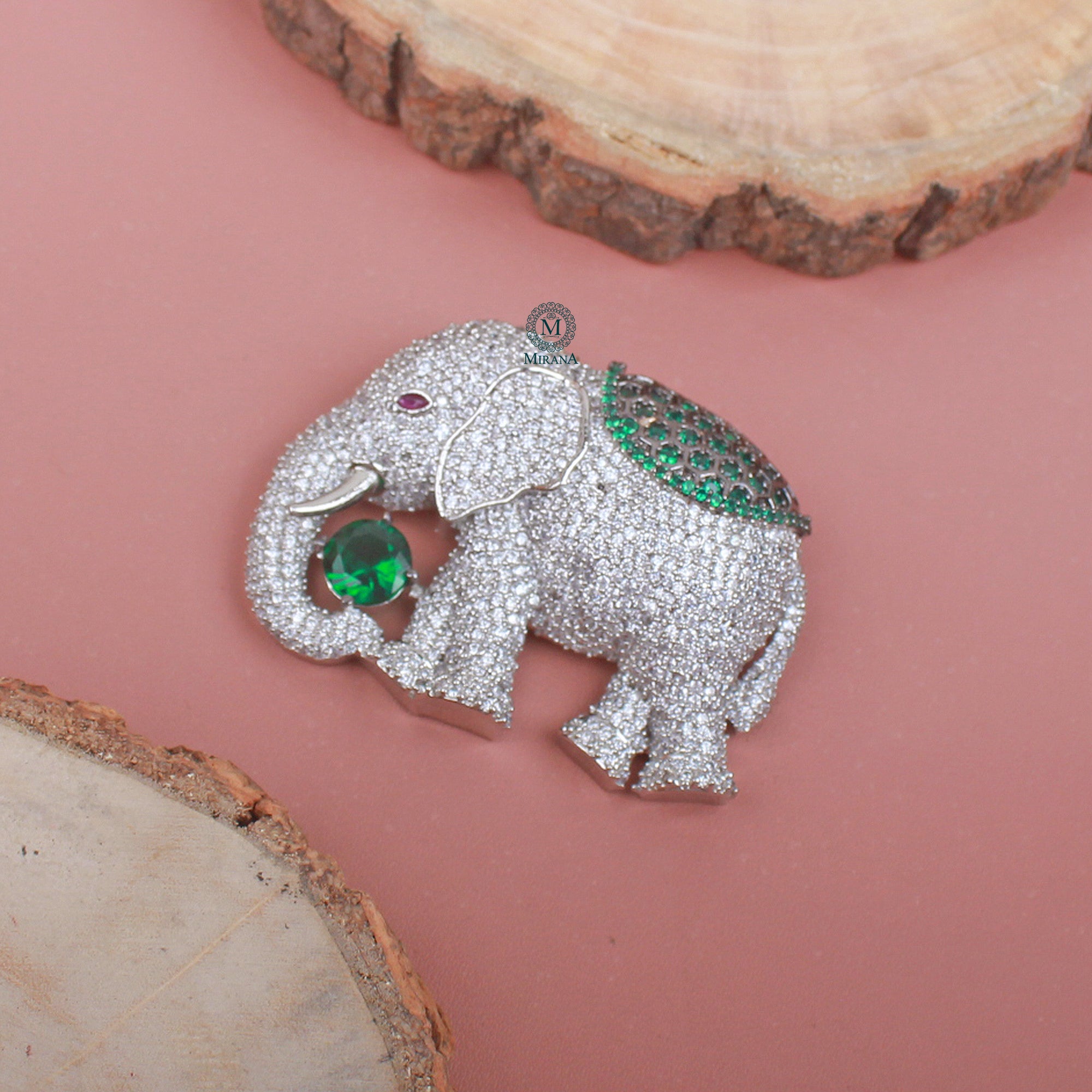 Ekansh CZ Designer Brooch