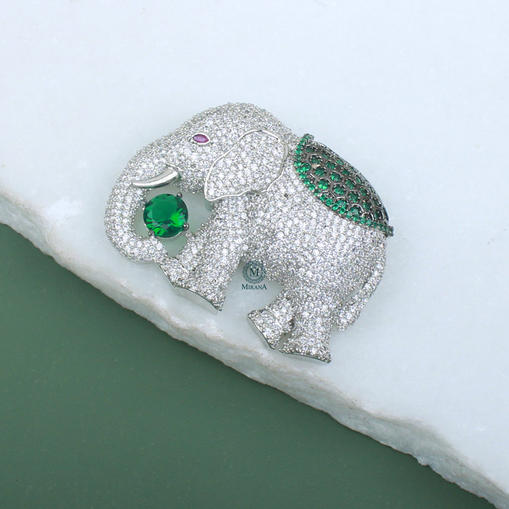 Ekansh CZ Designer Brooch