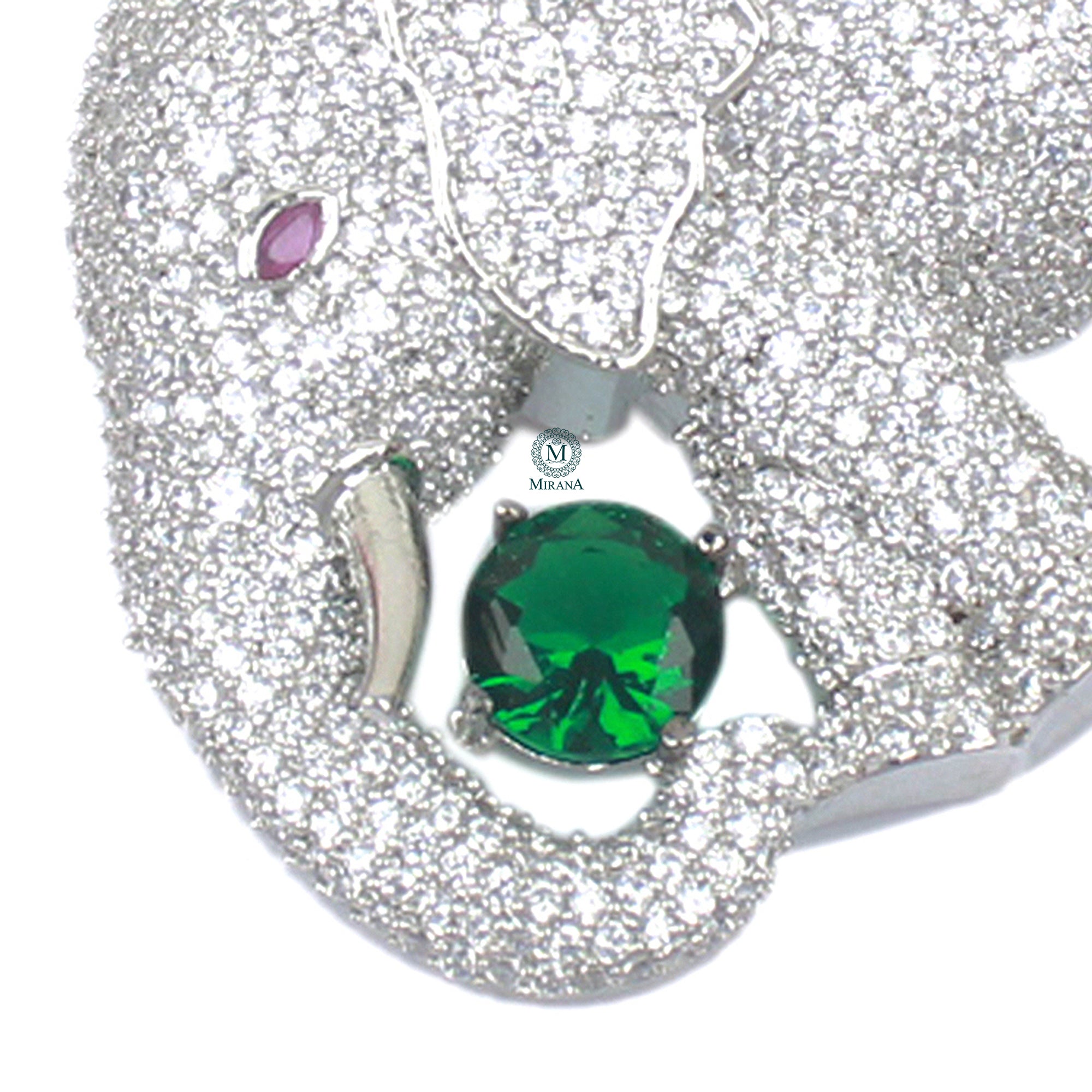Ekansh CZ Designer Brooch