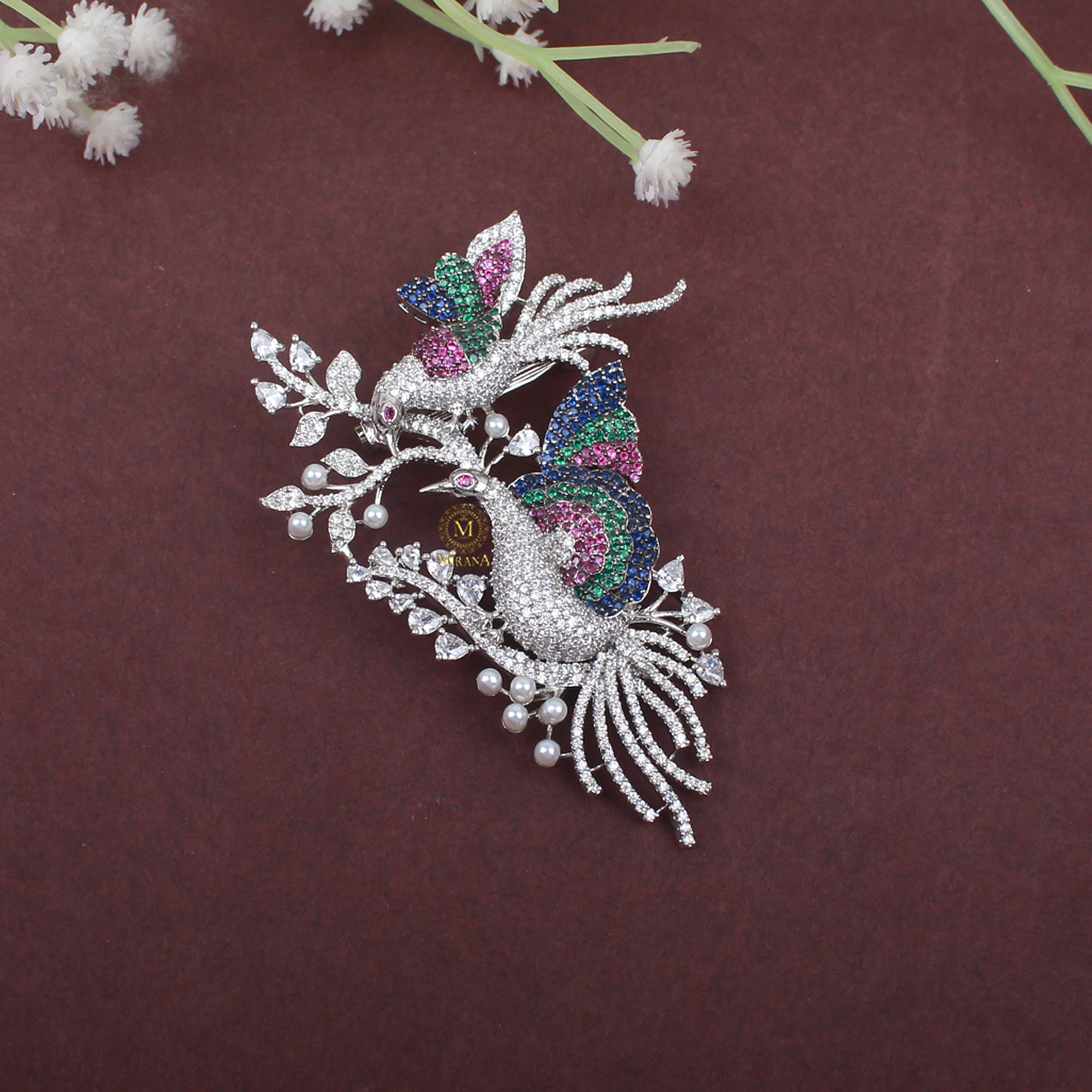 Oshin CZ Designer Brooch