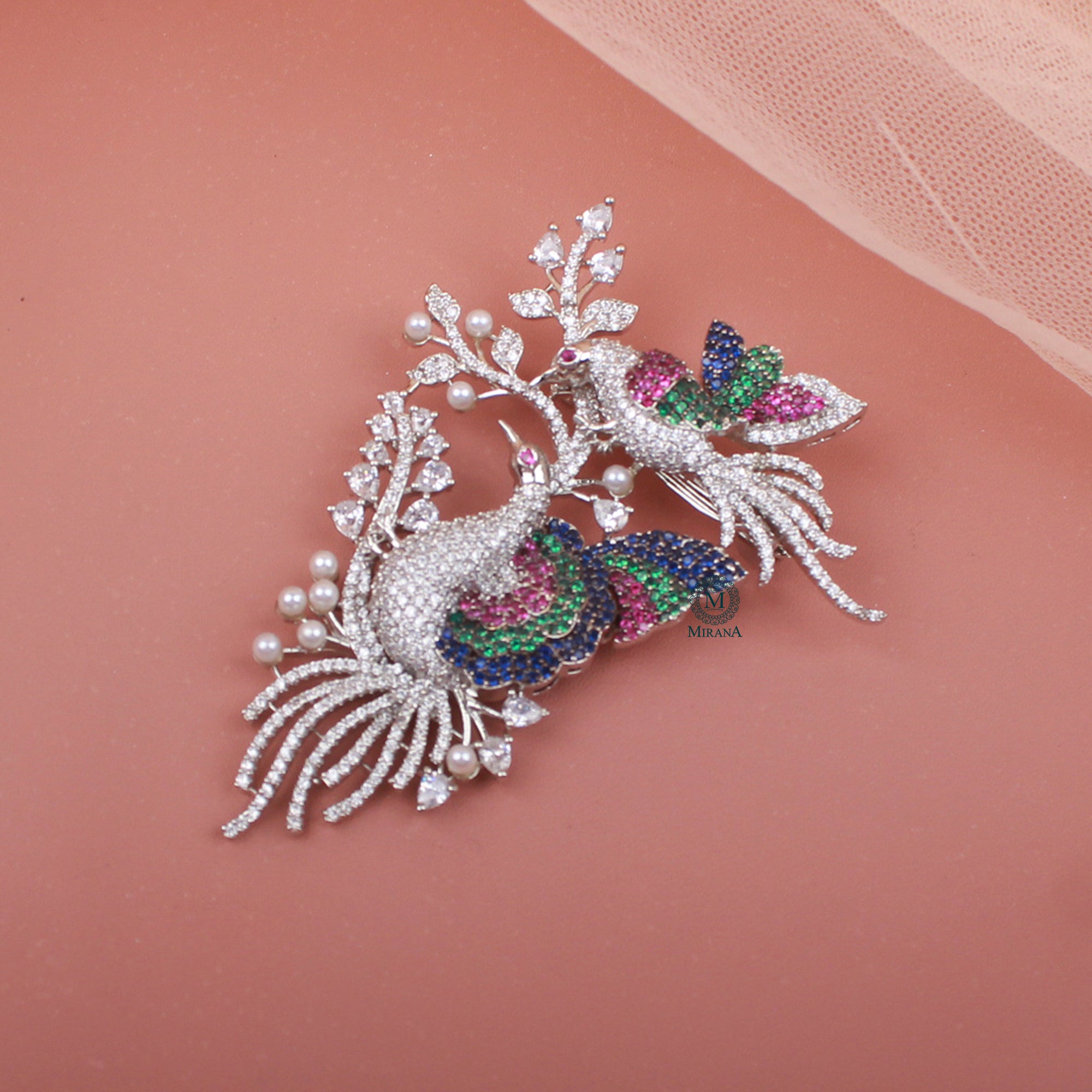 Oshin CZ Designer Brooch
