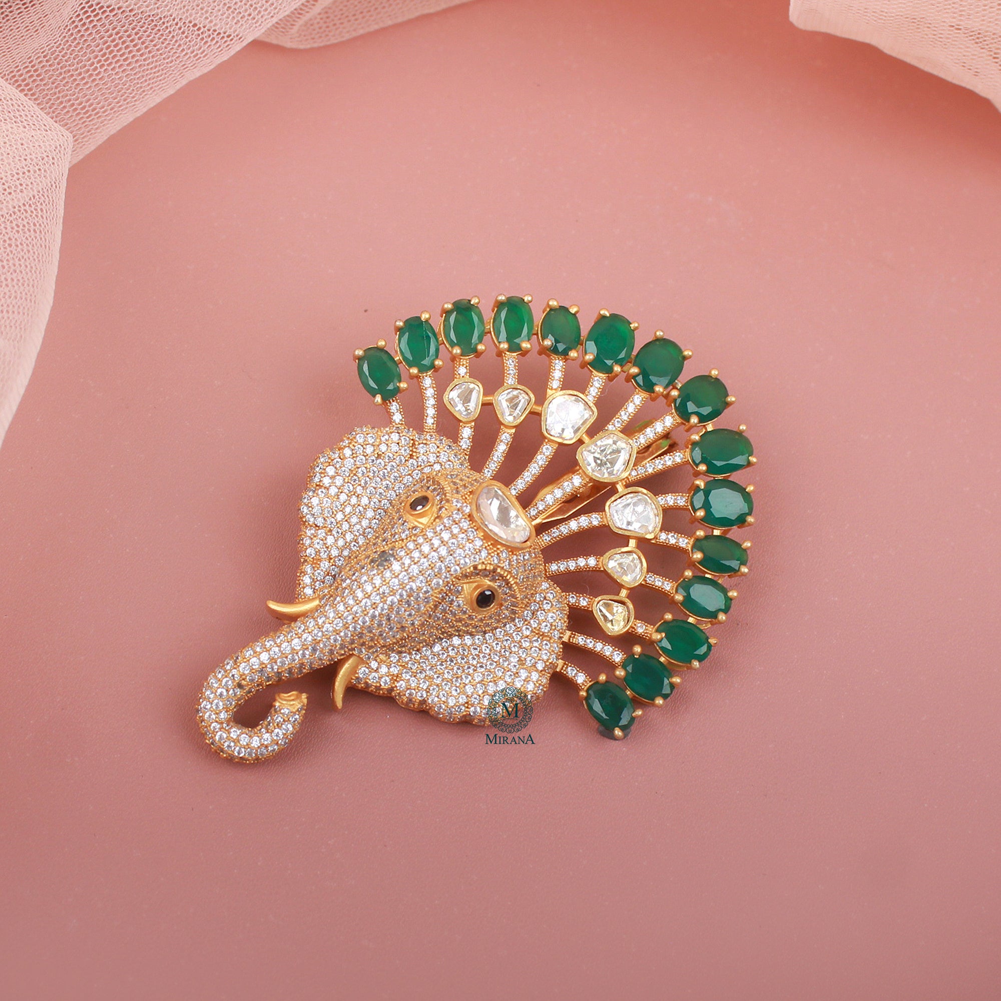 Darsh Moissanite Designer Brooch