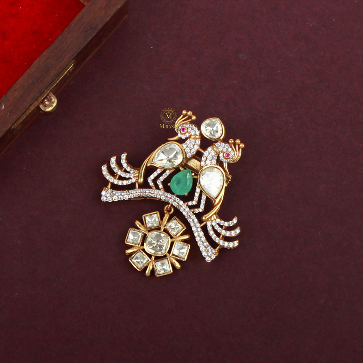 Daksh Moissanite Designer Brooch