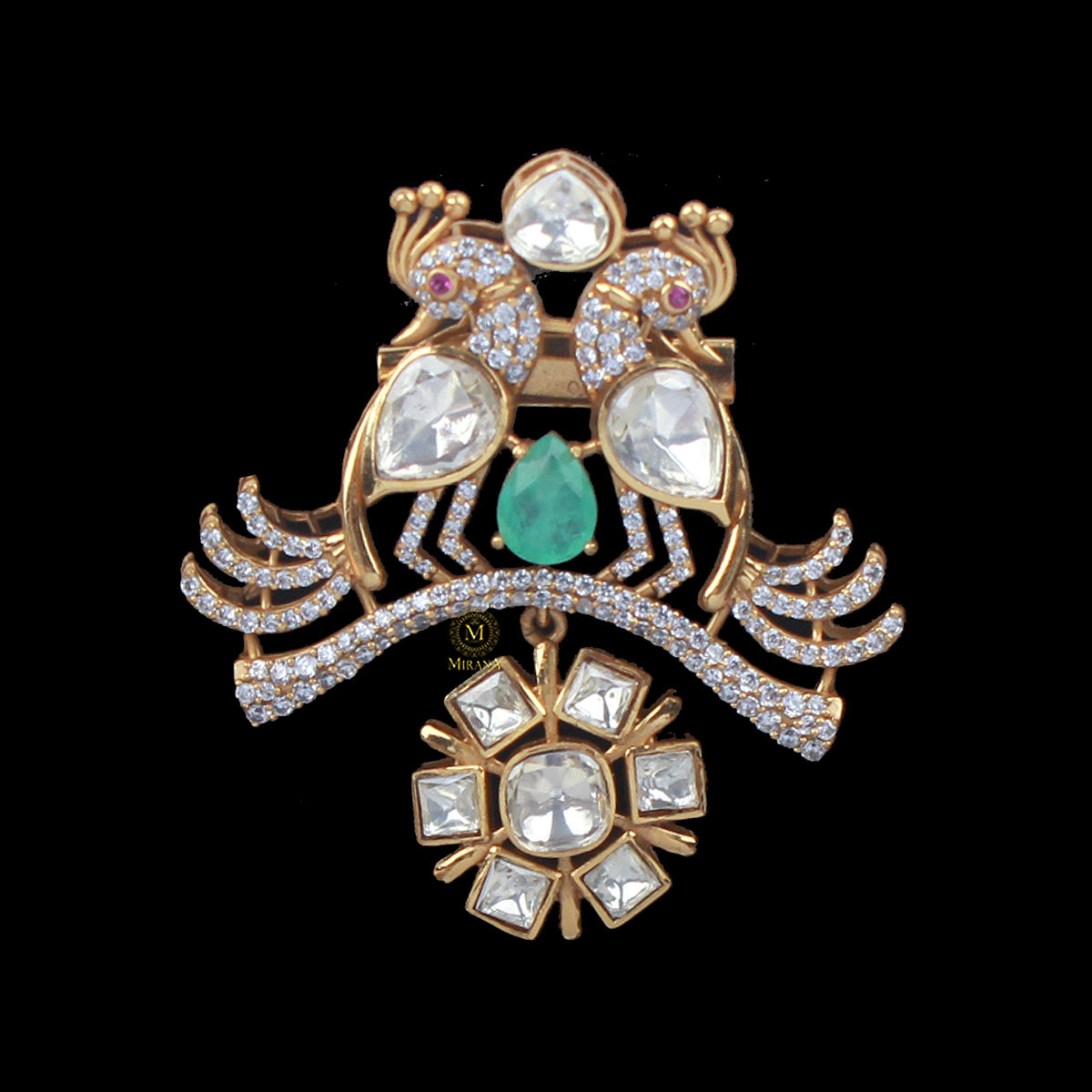 Daksh Moissanite Designer Brooch