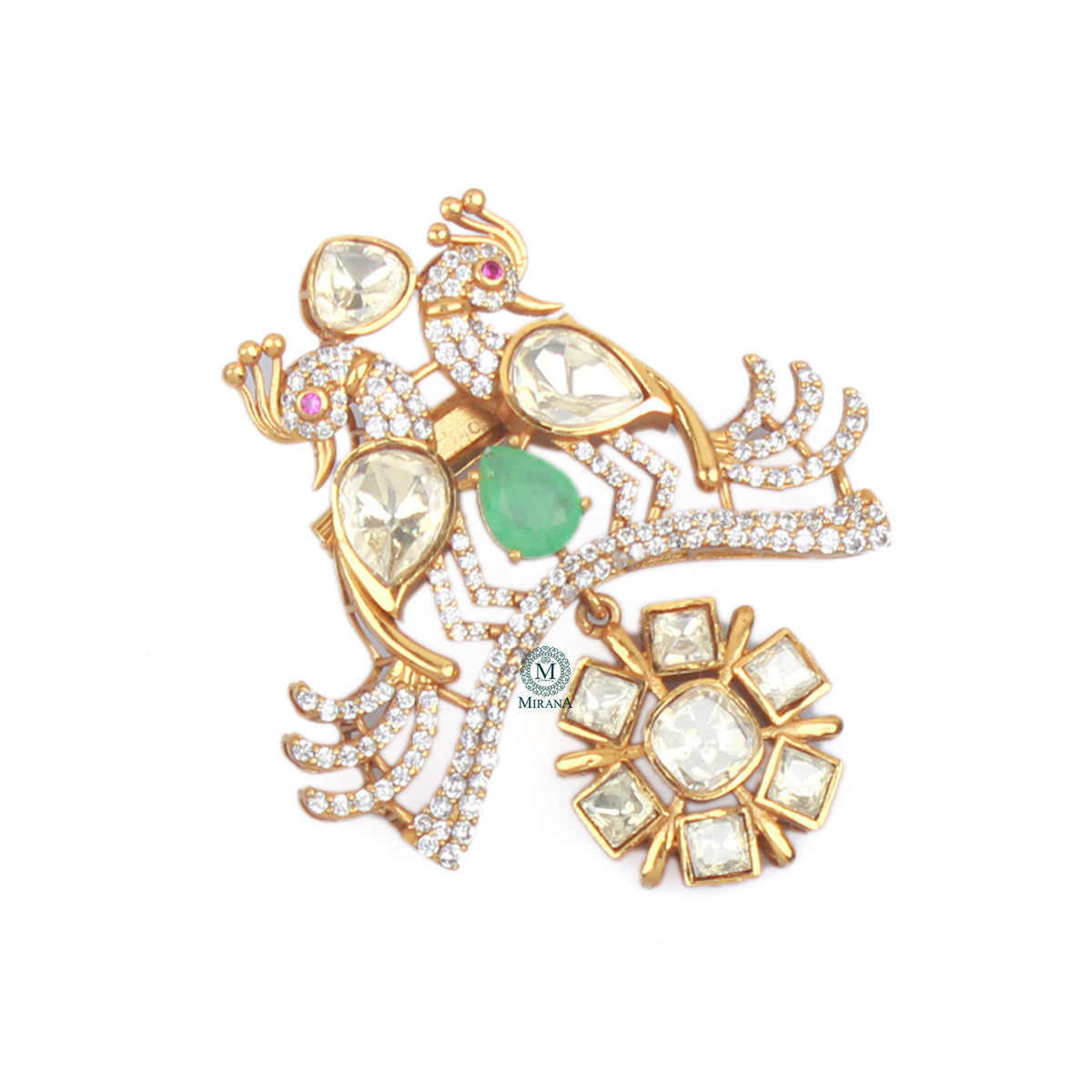 Daksh Moissanite Designer Brooch
