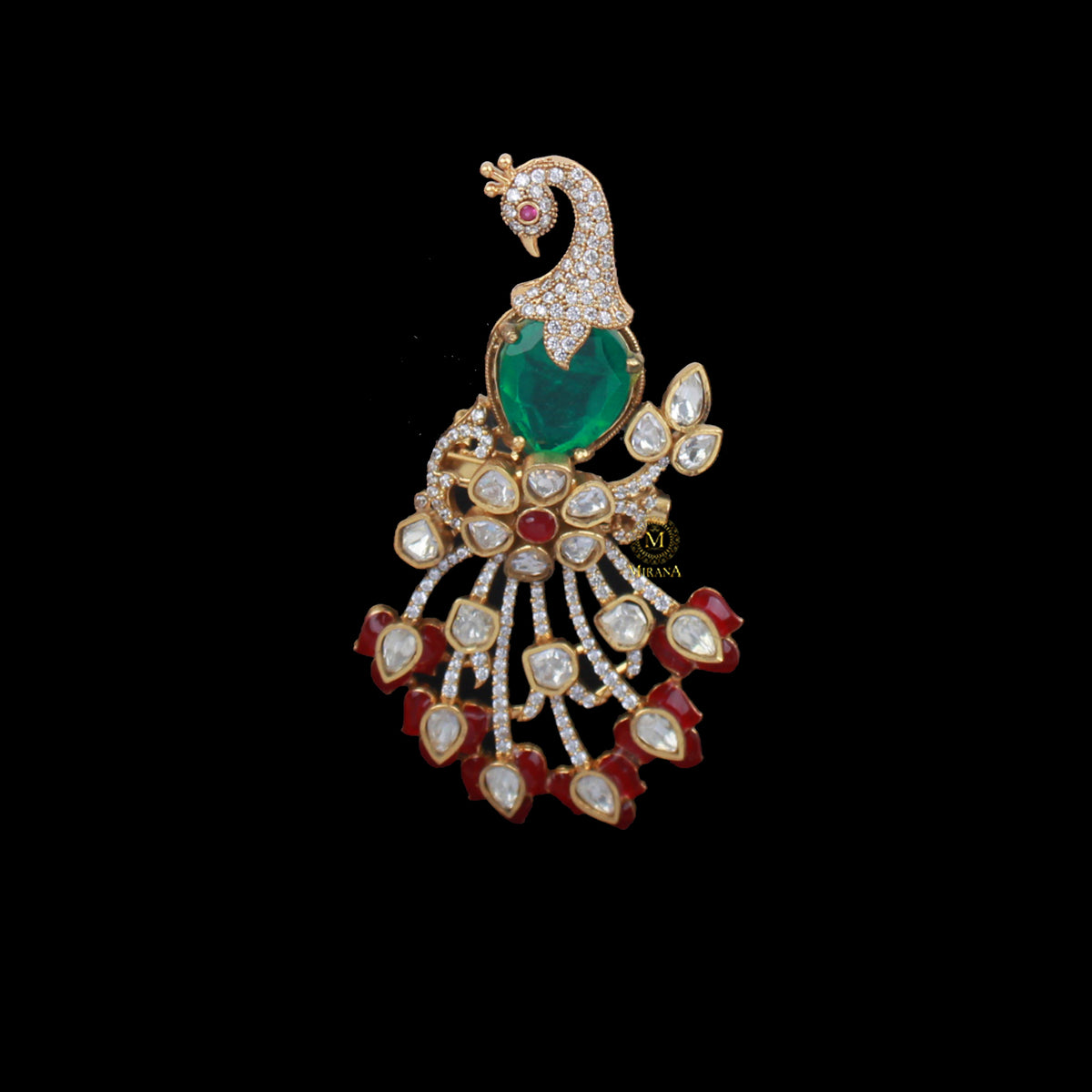 Dheer Moissanite Designer Brooch
