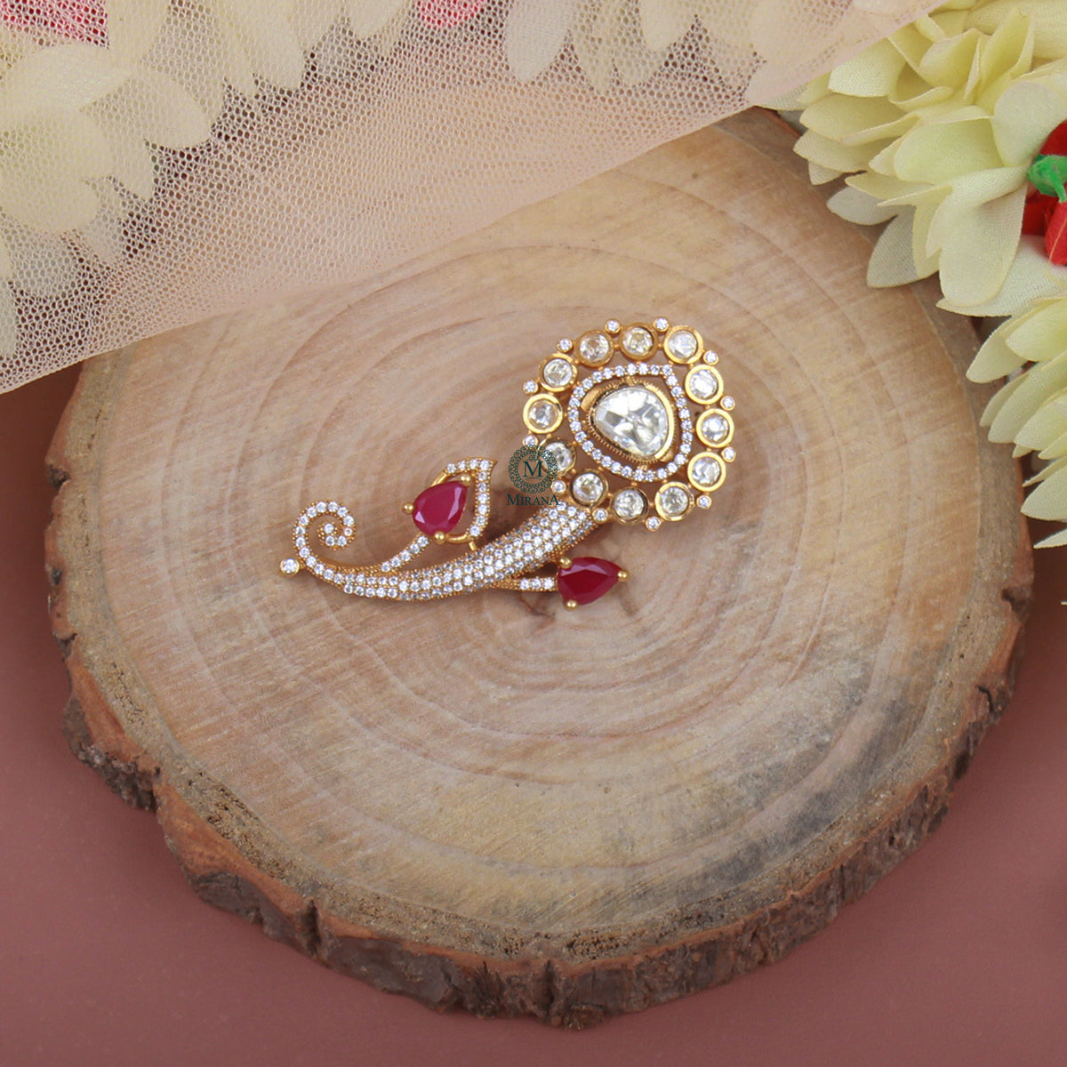 Jay Moissanite Designer Brooch