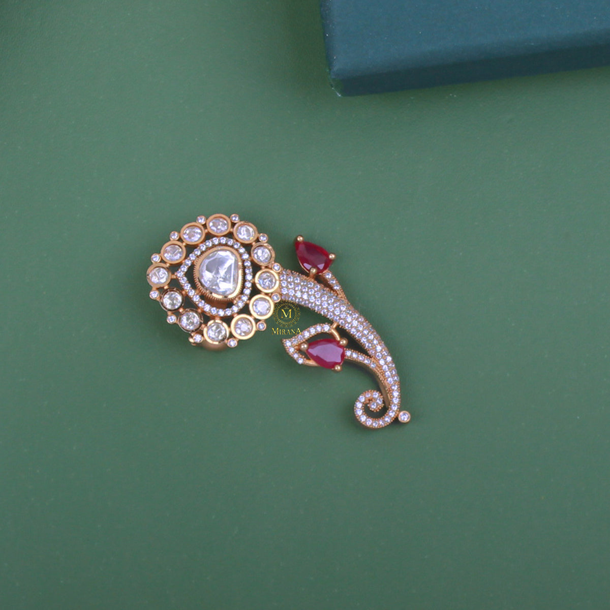 Jay Moissanite Designer Brooch