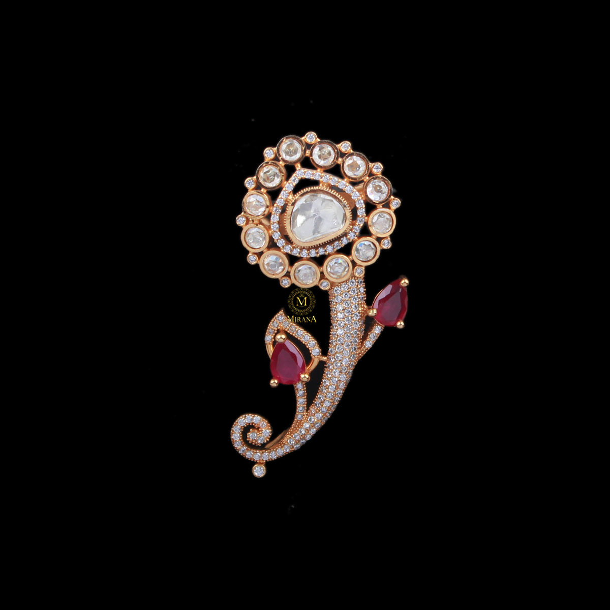 Jay Moissanite Designer Brooch