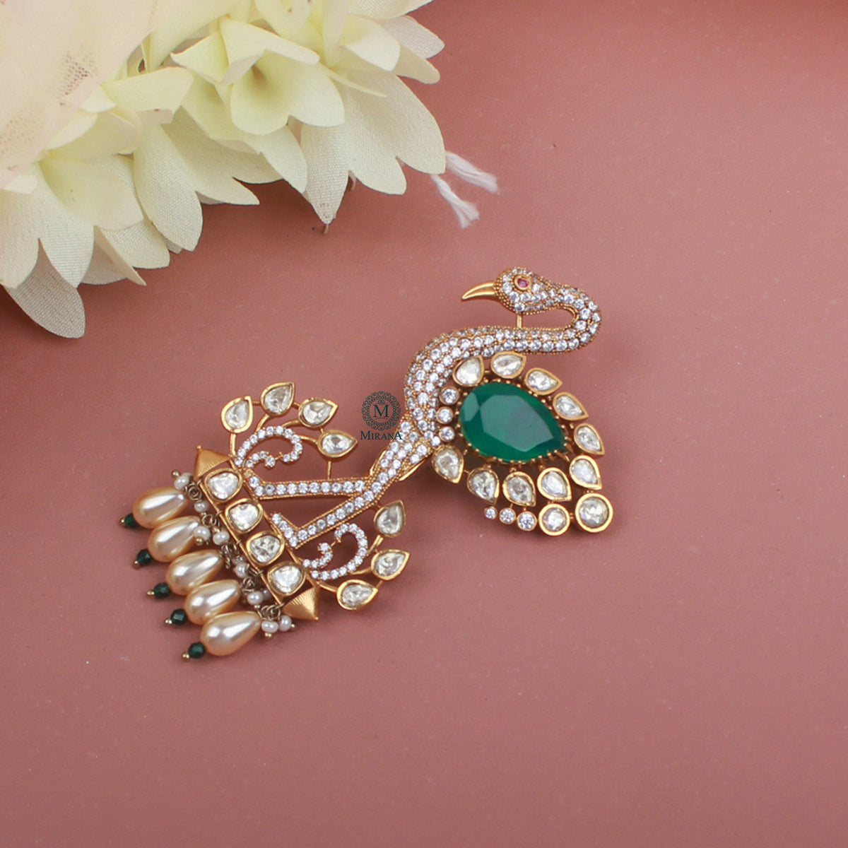 Vansh Moissanite Designer Brooch