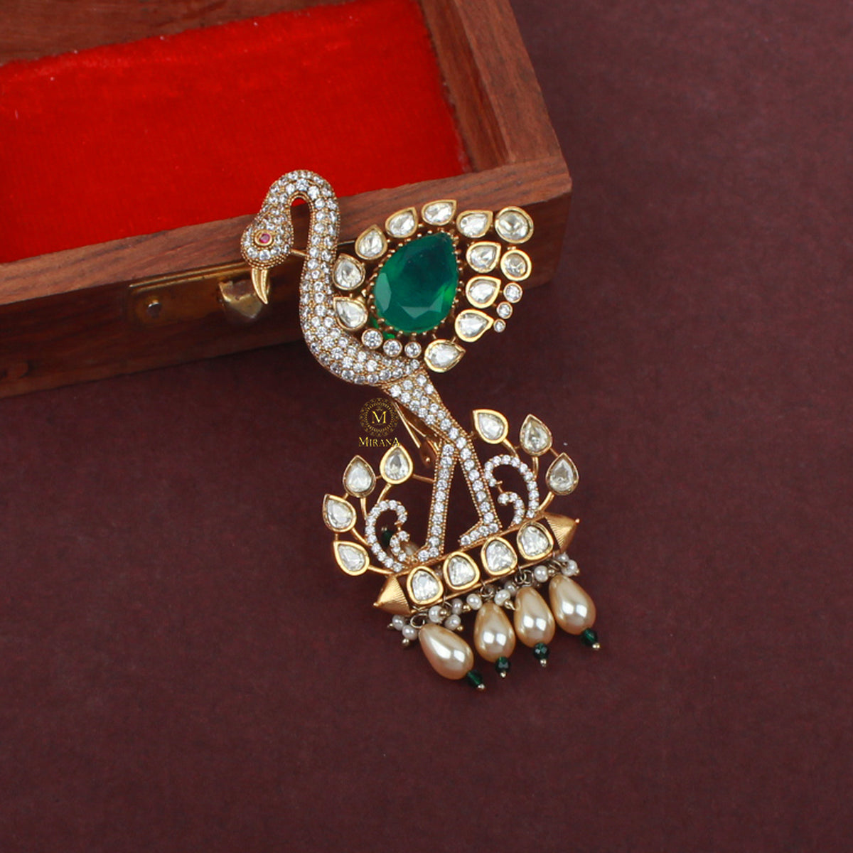 Vansh Moissanite Designer Brooch