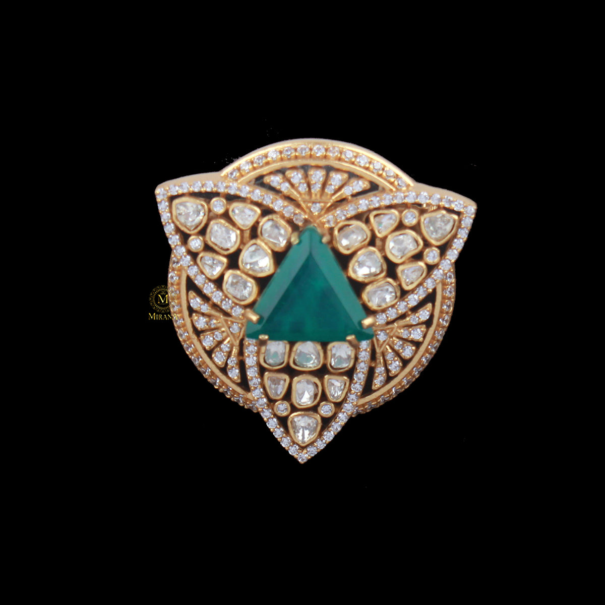 Atharv Moissanite Designer Brooch