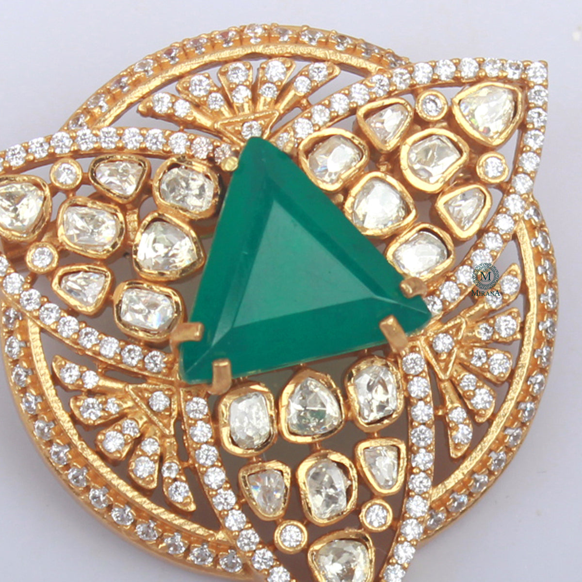Atharv Moissanite Designer Brooch