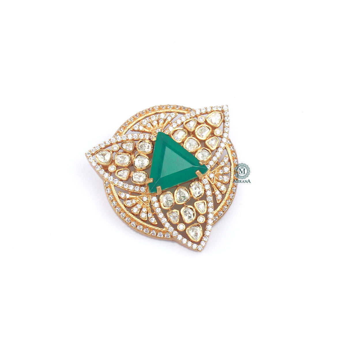 Atharv Moissanite Designer Brooch