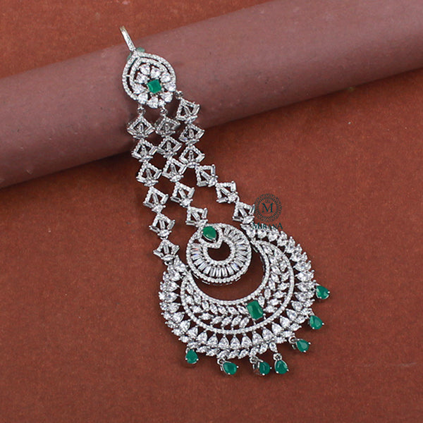 Ainara Emerald Green CZ Designer Passa