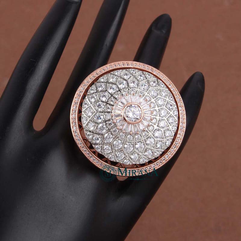 Elegant Round Revolving Ring