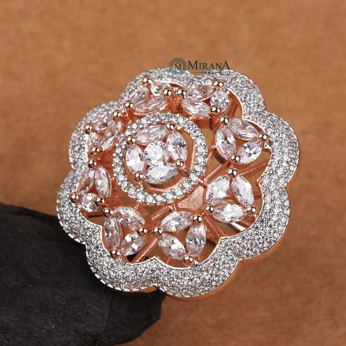 Faux Flower Design Ring