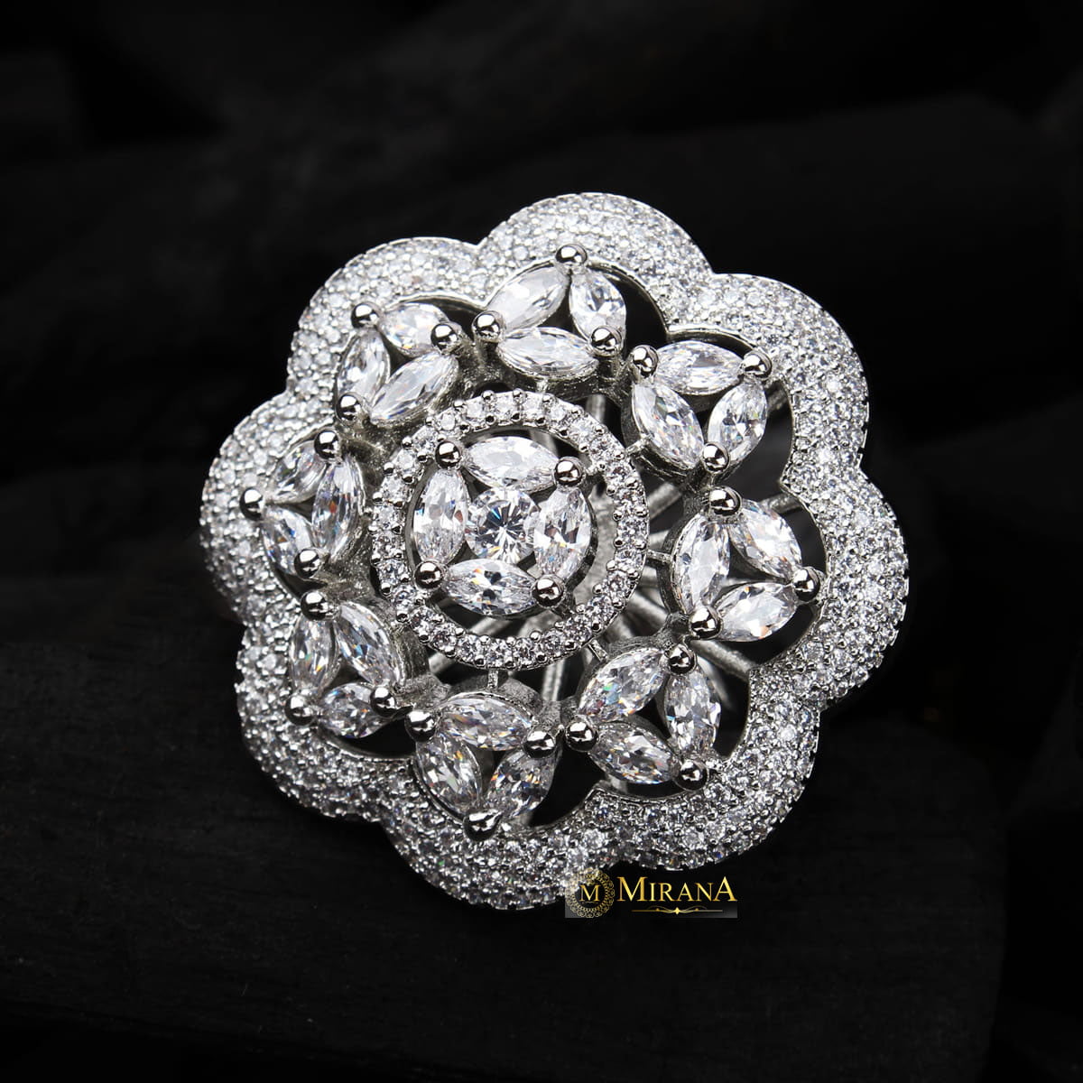 Faux Flower Design Ring