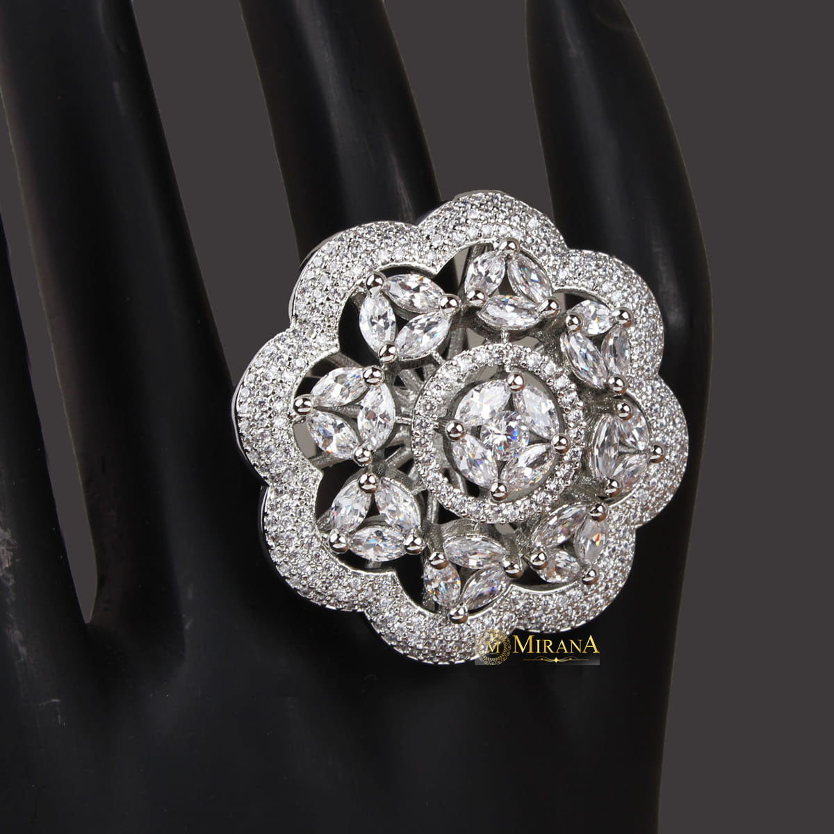 Faux Flower Design Ring