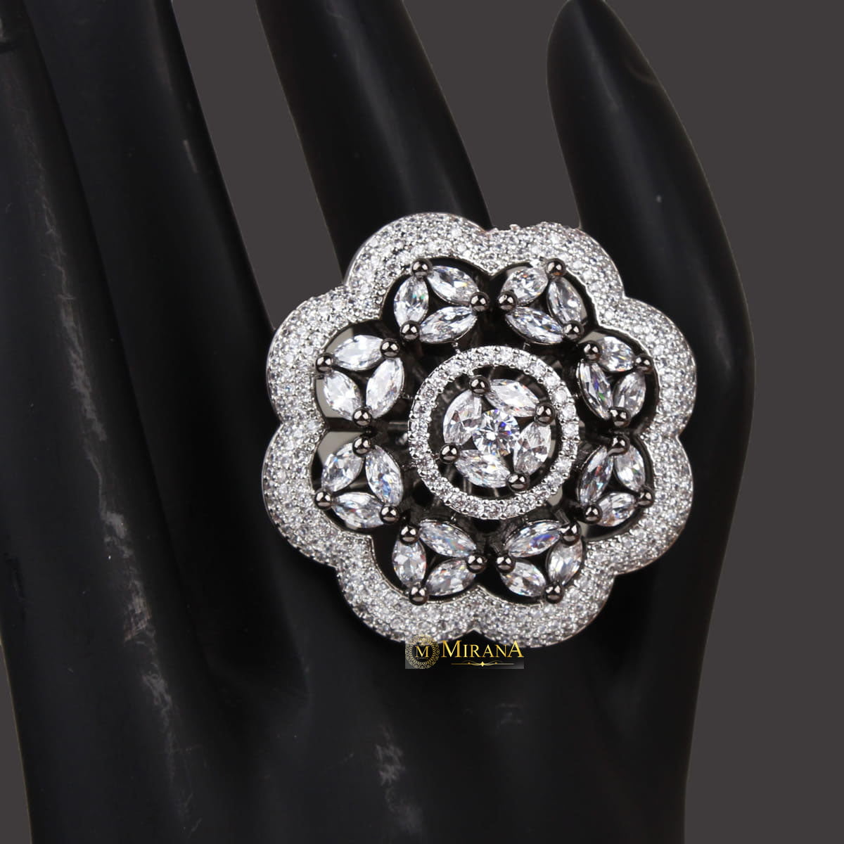 Faux Flower Design Ring