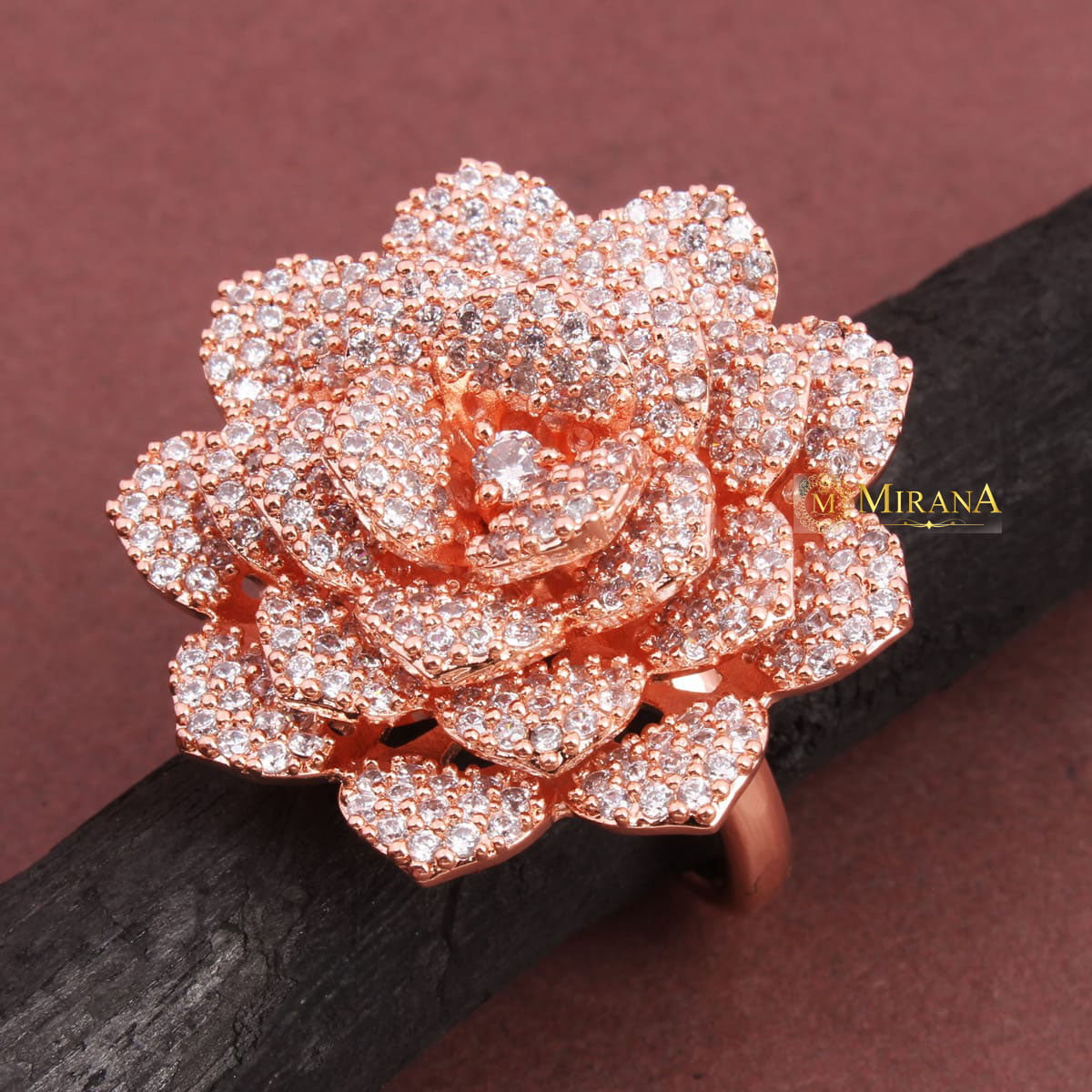 Dual Tone Flower Ring