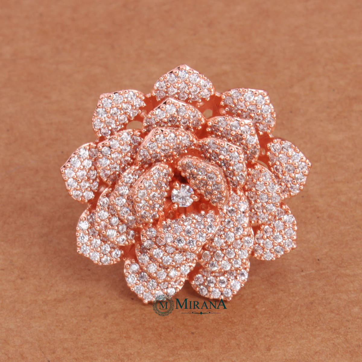 Dual Tone Flower Ring