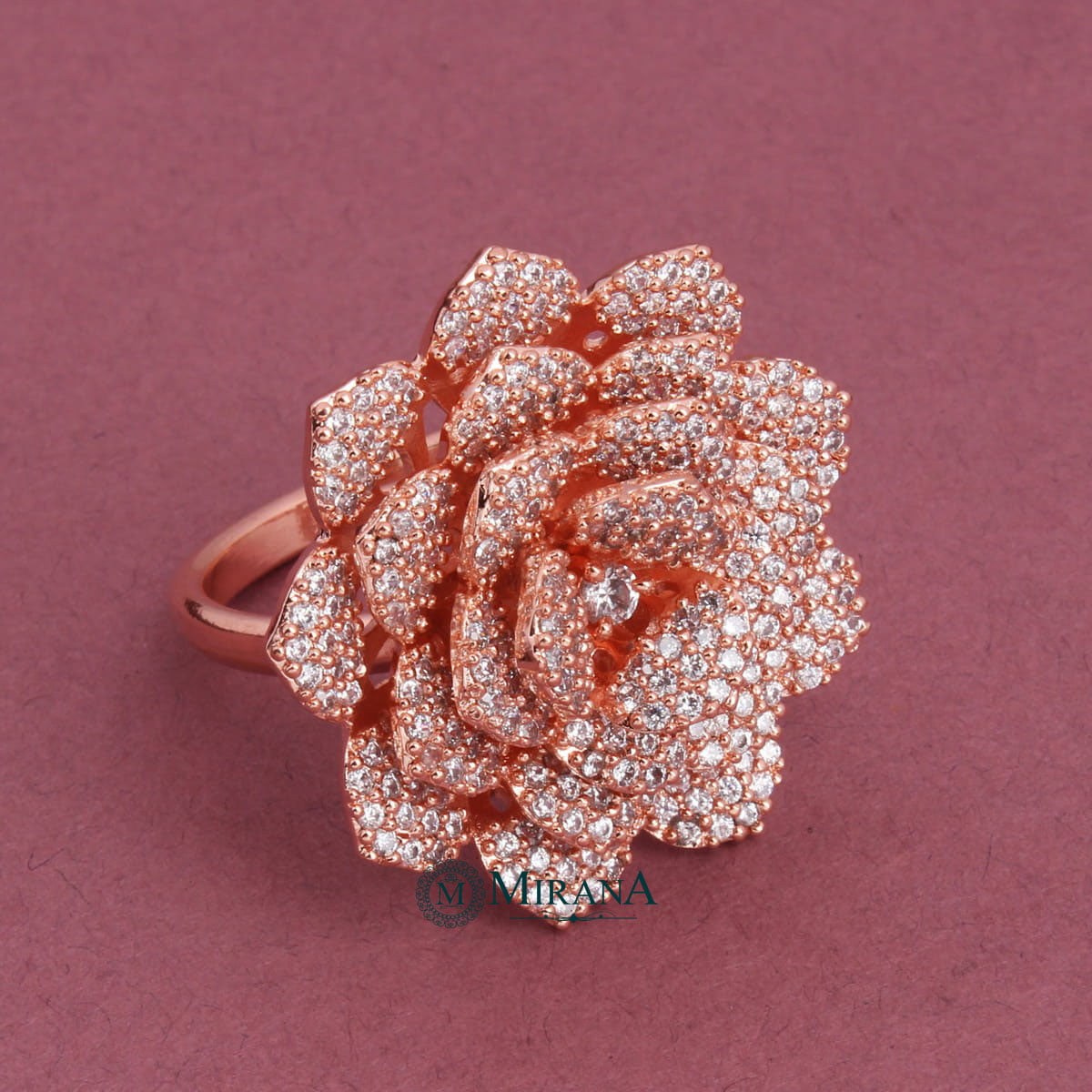 Dual Tone Flower Ring