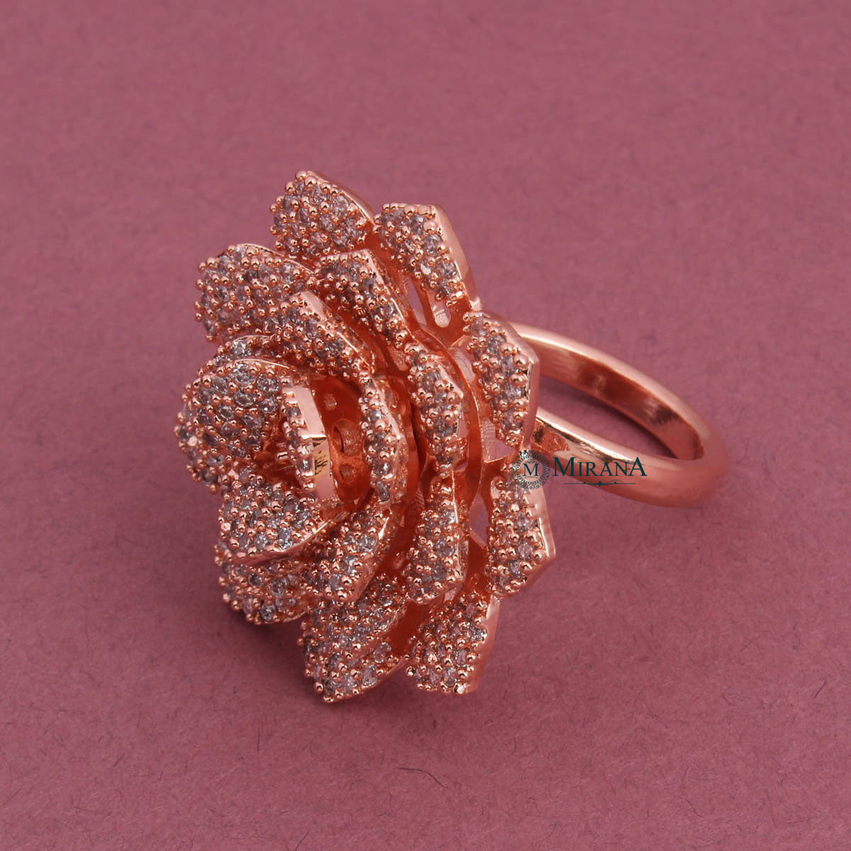 Dual Tone Flower Ring